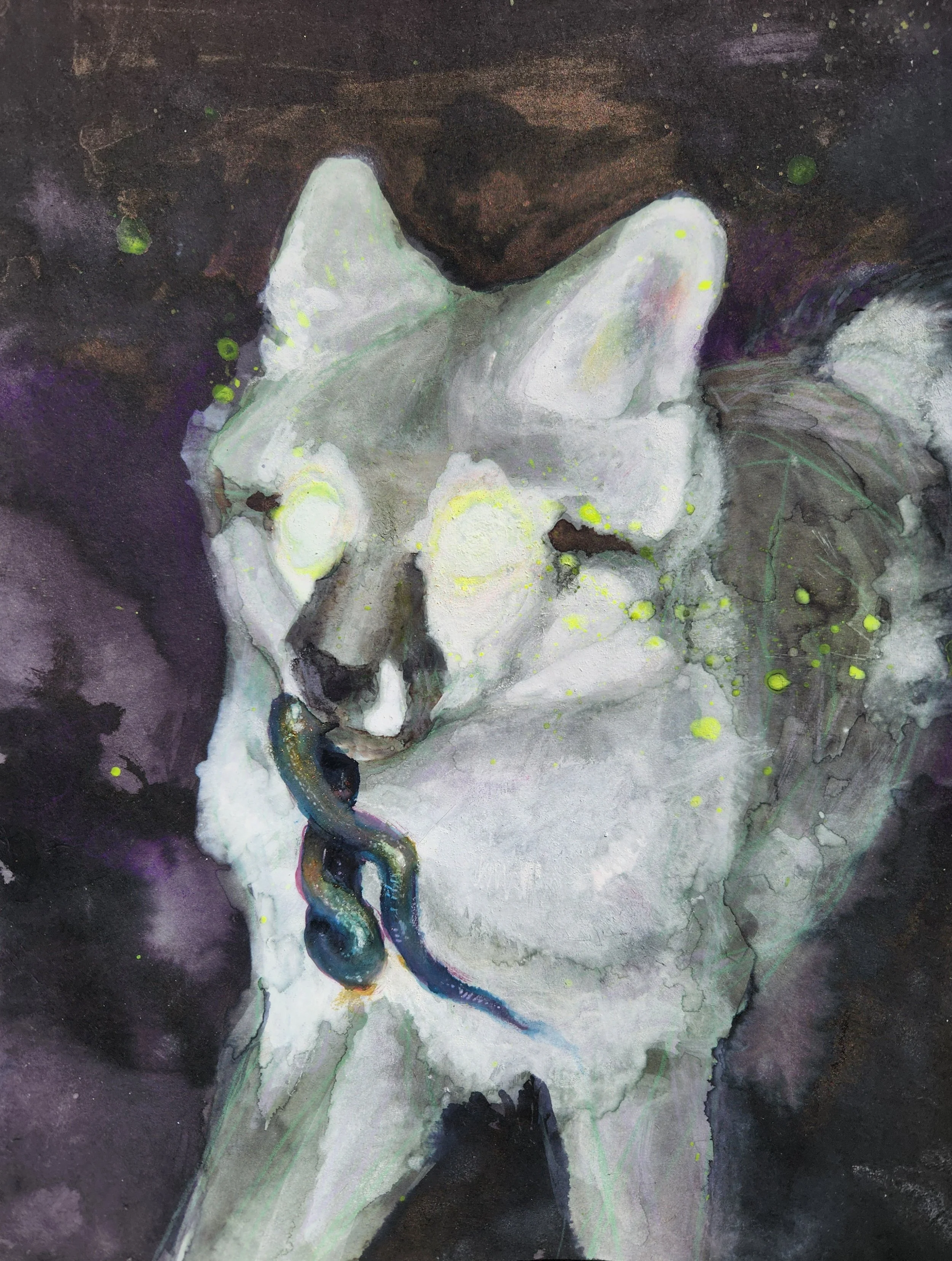 Contact I (2025), ink, mixed-media
