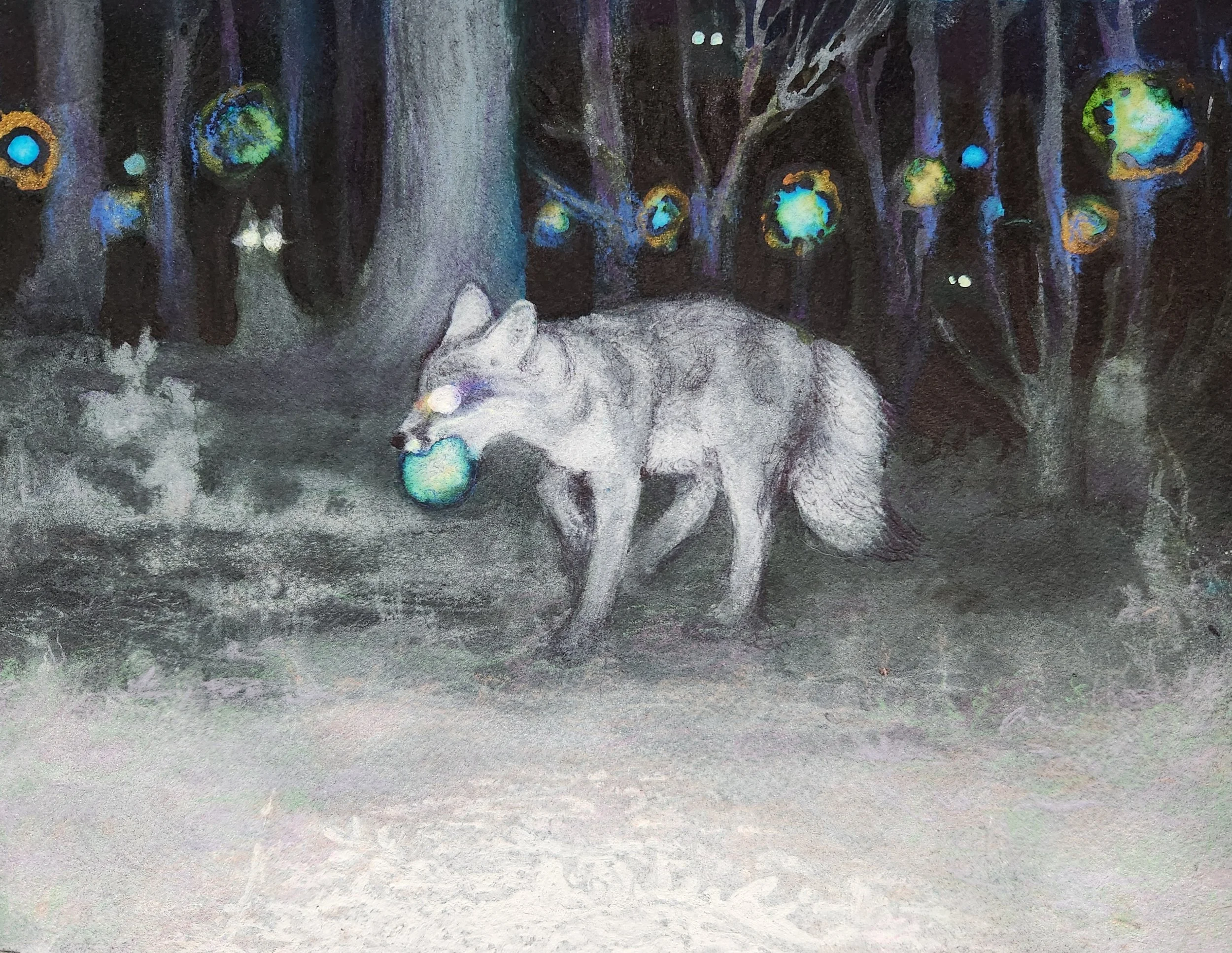 Contact II (2025), ink, mixed-media