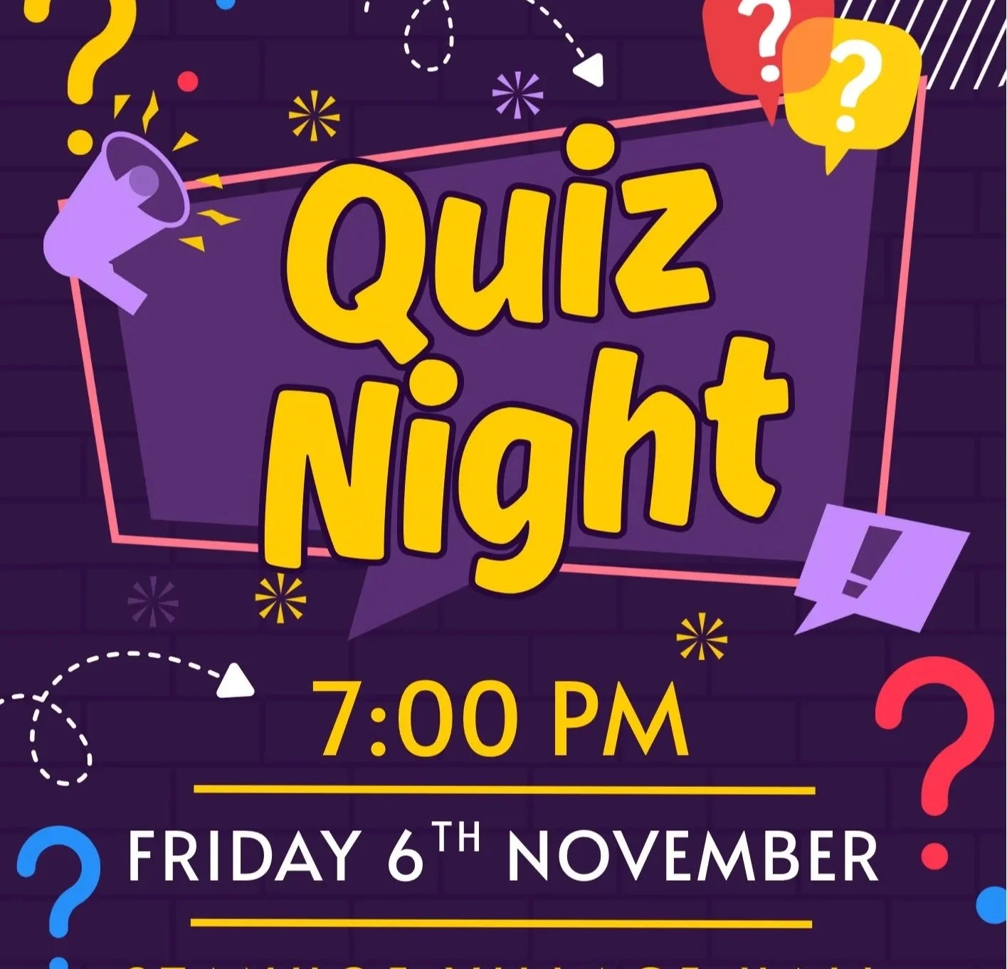 Monthly Bar Night &amp; Quiz