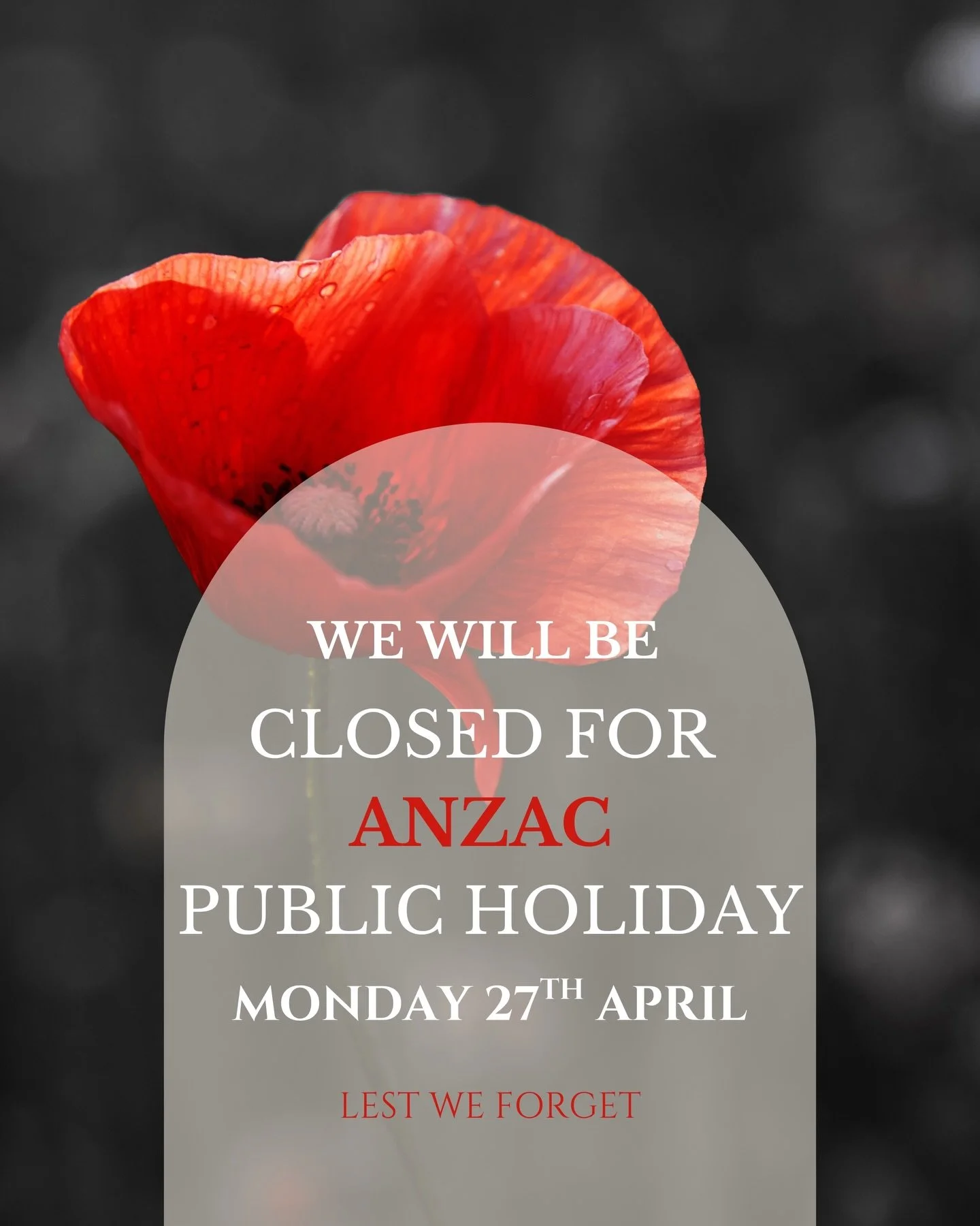 We will be closed for the ANZAC day public holiday on Monday the 27th of April. 
Back to business a usual on Tuesday the 28th. 

#aucklandchiropractor #mahoneyfamilychiropractic #anzacday  #lestweforget