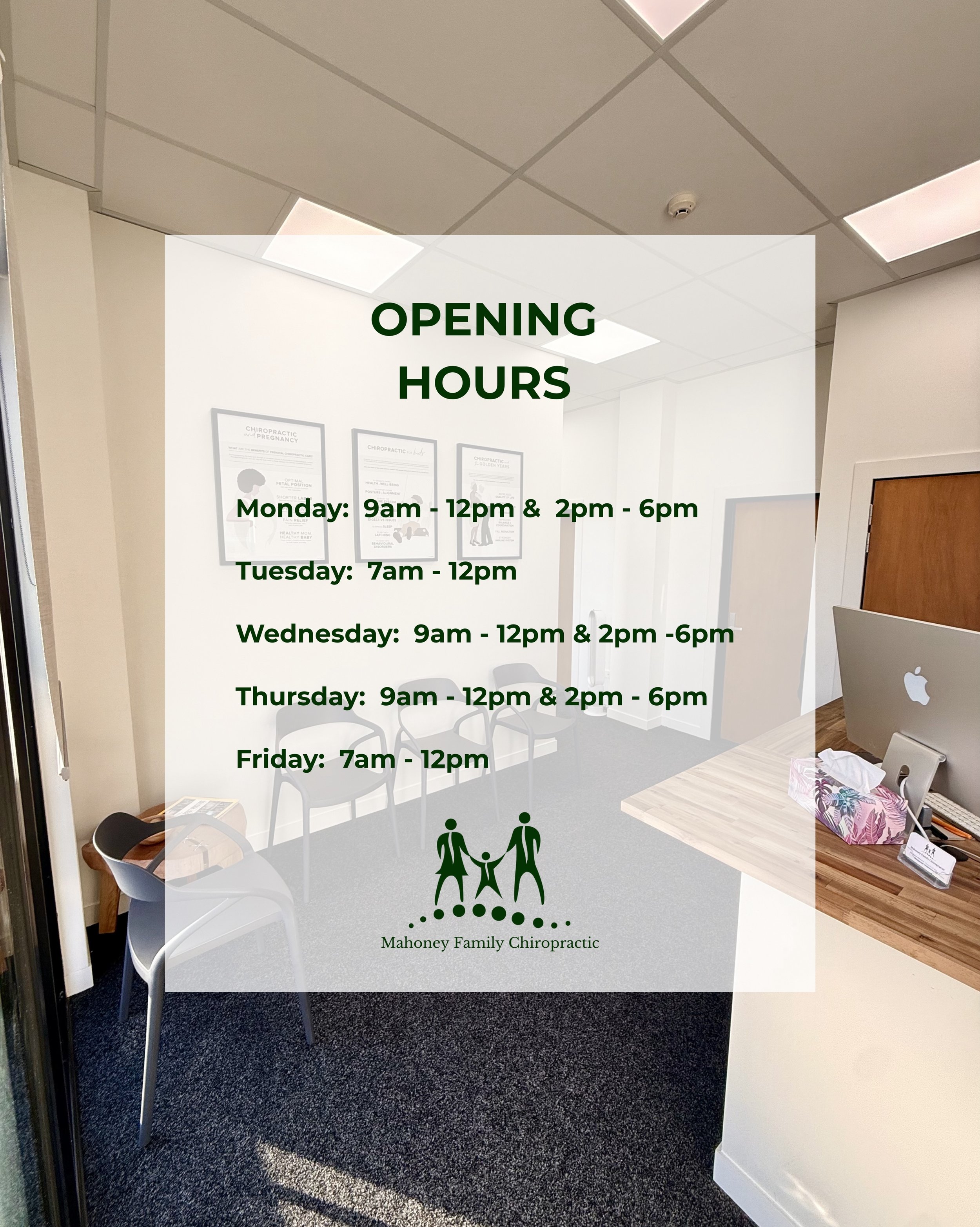 Office hours at Mahoney family chiropractic, can&rsquo;t wait to see you. 🫡

#walkinsandcrawlinswelcome #aucklandchiropractor #beachhaven #mahoneyfamilychiro #yourlocalfamilychiro