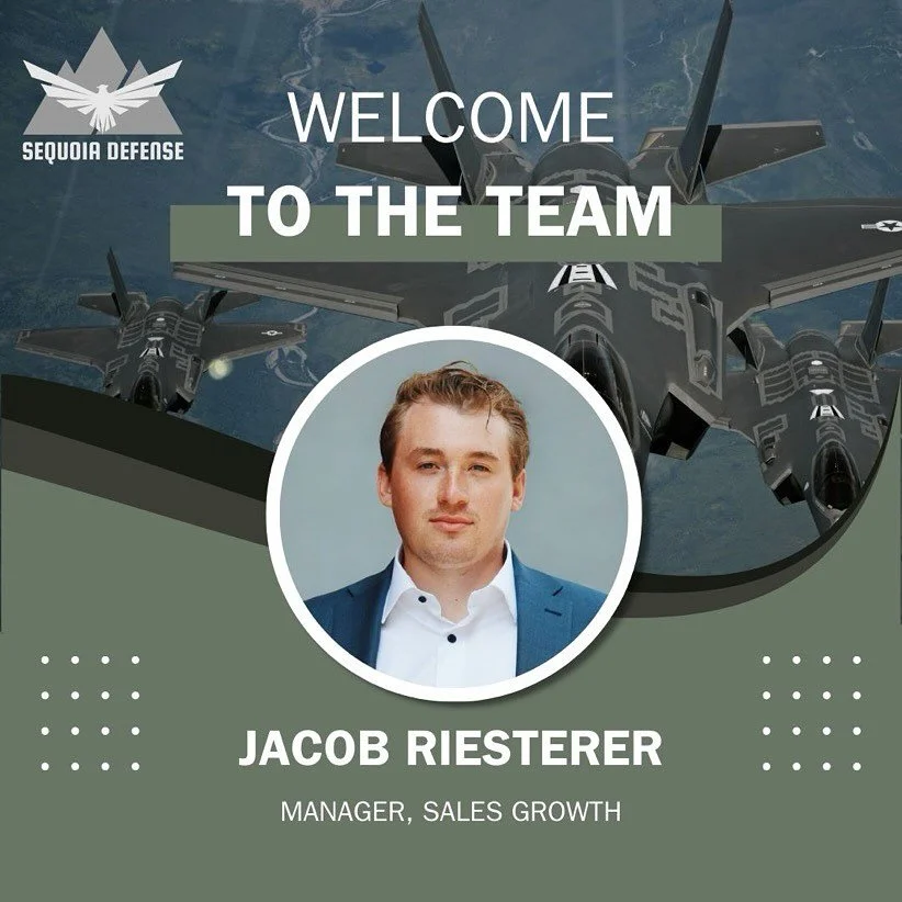 Please join us in welcoming Jacob Riesterer to the Sequoia Defense team!

Jacob brings a strong foundation in aerospace and defense sales, most recently supporting Africa and Europe markets. He has also contributed to leading organizations including 