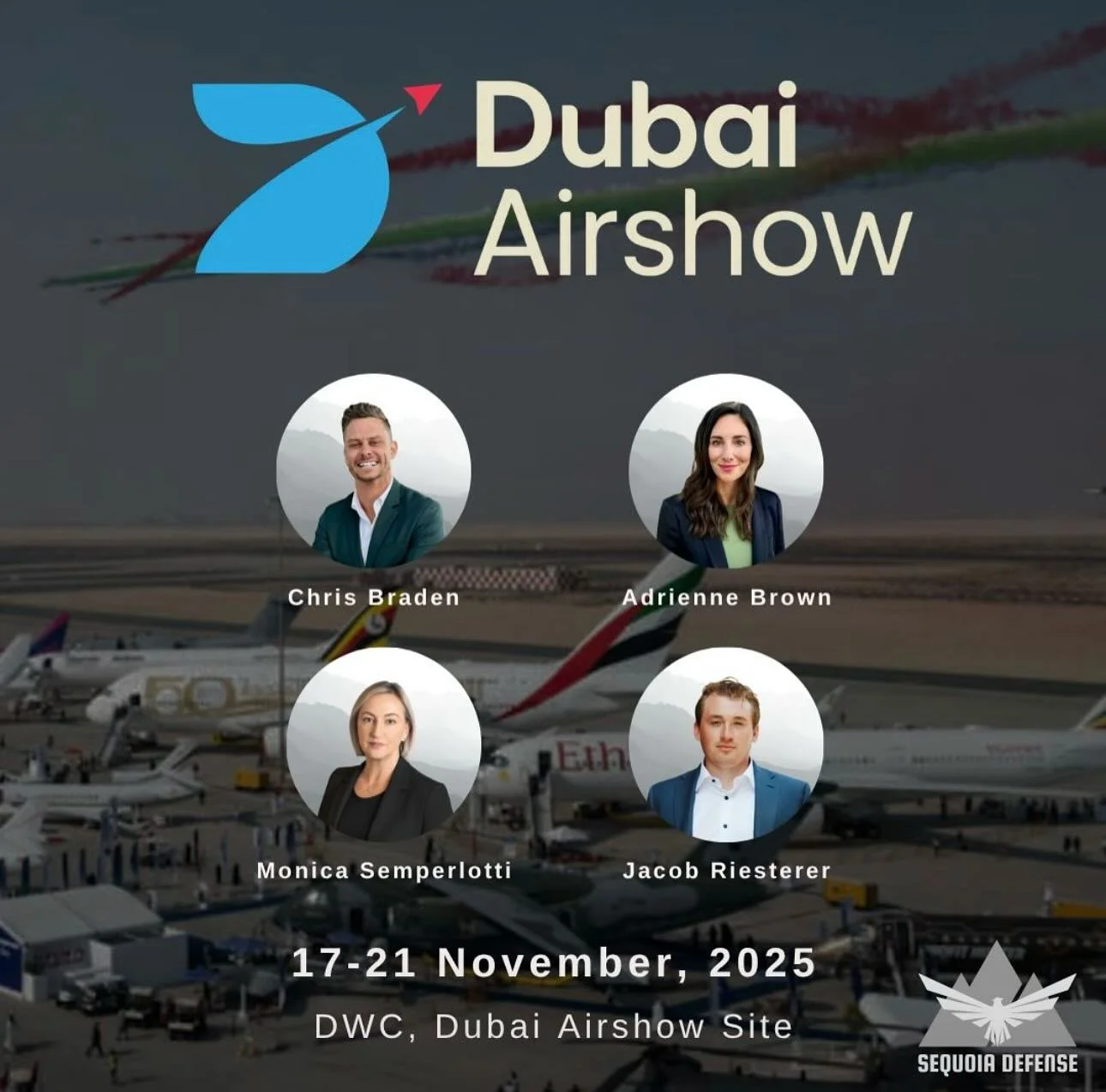 #SequoiaDefense is heading to the #DubaiAirshow!

We&rsquo;re excited to join global #aerospace and #defense leaders at one of the world&rsquo;s premier aviation events.

From sustainment and logistics to next-generation supply chain solutions, we ar