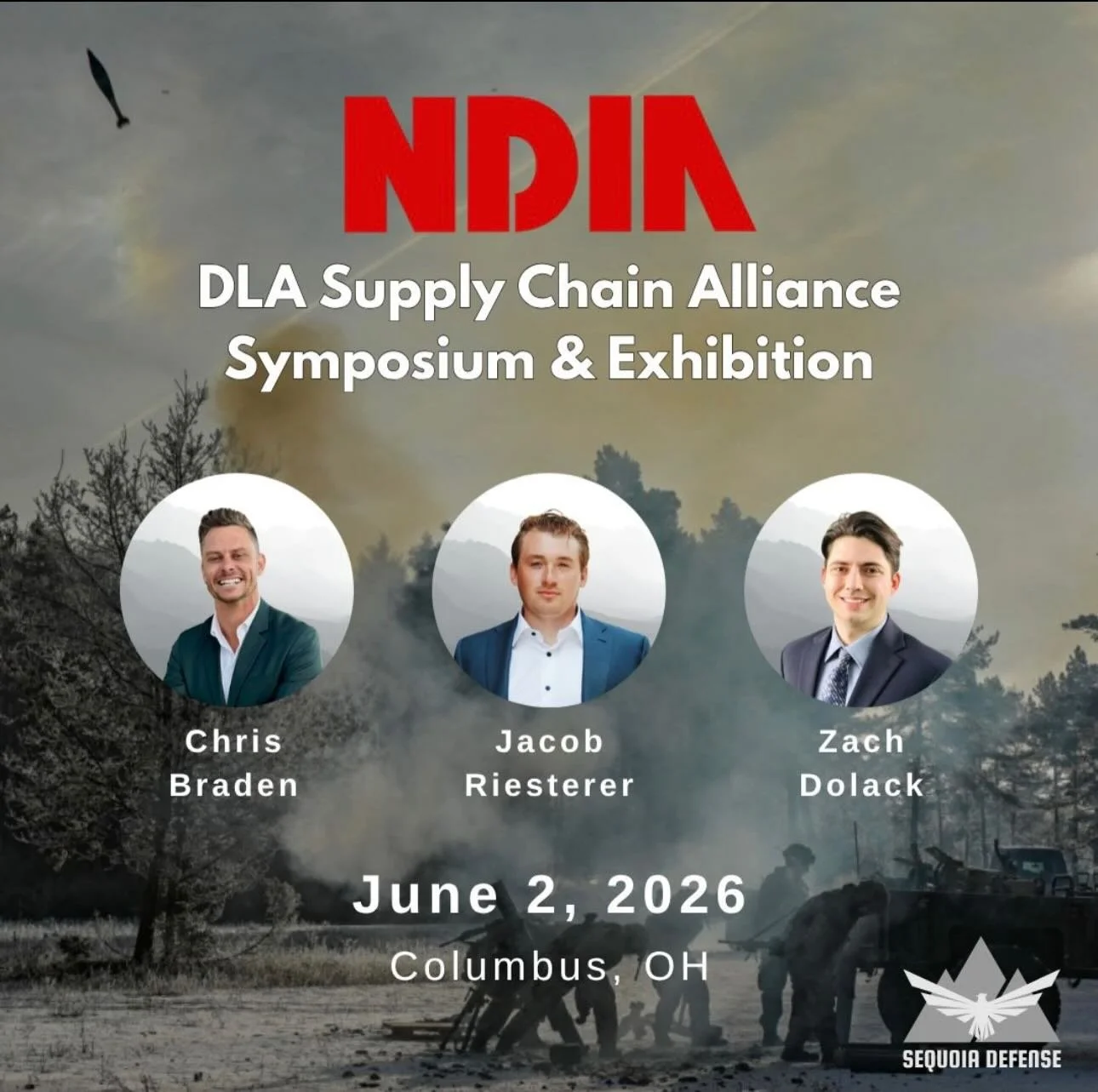 #SequoiaDefense will be at the DLA Supply Chain Alliance Symposium in Columbus, Ohio, on June 2. 

The event is hosted by National Defense Industrial Association - (NDIA) in partnership with the Defense Logistics Agency and brings together DLA leader