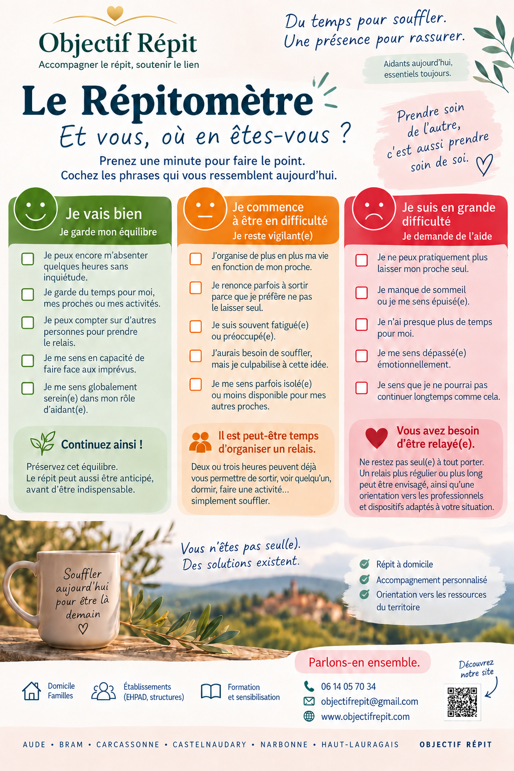 Le Répitomètre Objectif Répit, outil d’auto-évaluation pour les proches aidants