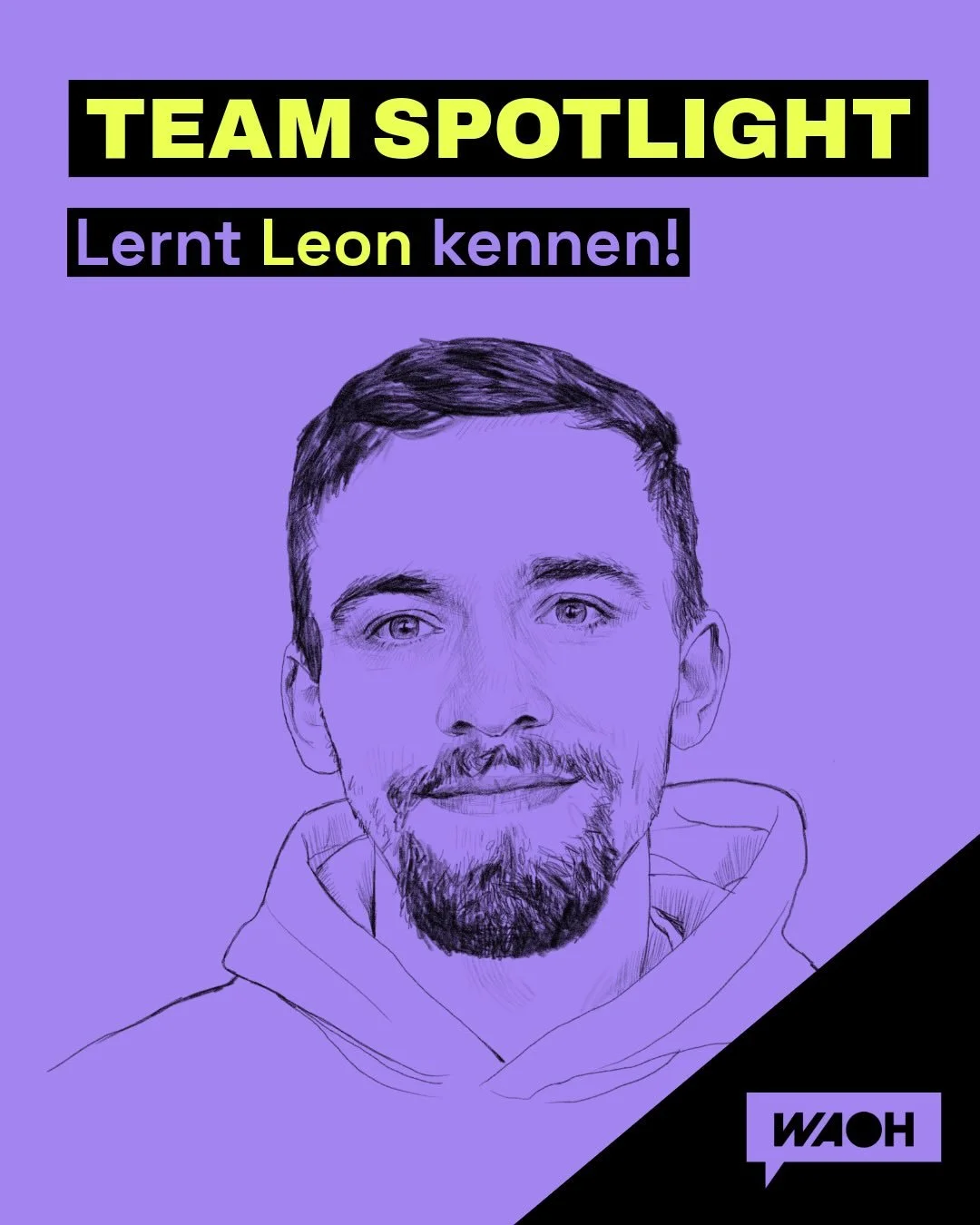TEAM SPOTLIGHT: Lernt unseren Grafiker Leon kennen. 🧰🖥️ #work #team #fy #WAOH