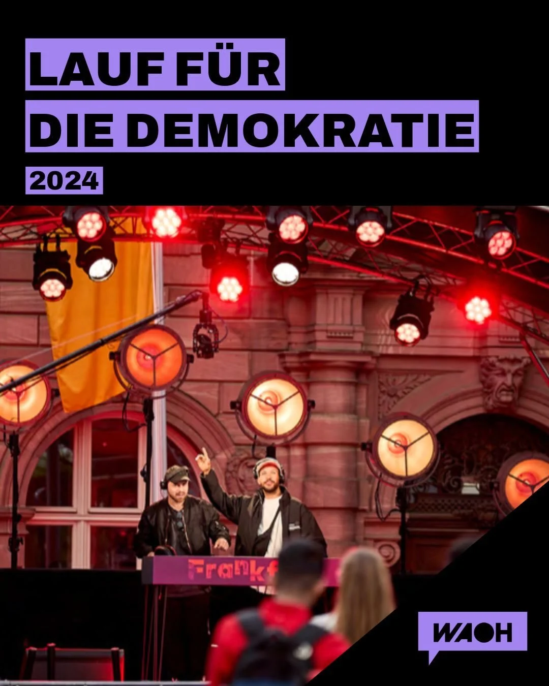 Ein Tag, an dem Sport und Haltung zusammenkamen.
Der &bdquo;Lauf f&uuml;r die Demokratie&ldquo; hat gezeigt, wie viel Kraft entstehen kann, wenn Menschen sich gemeinsam f&uuml;r etwas einsetzen. #eventagentur #waoh #music #sport