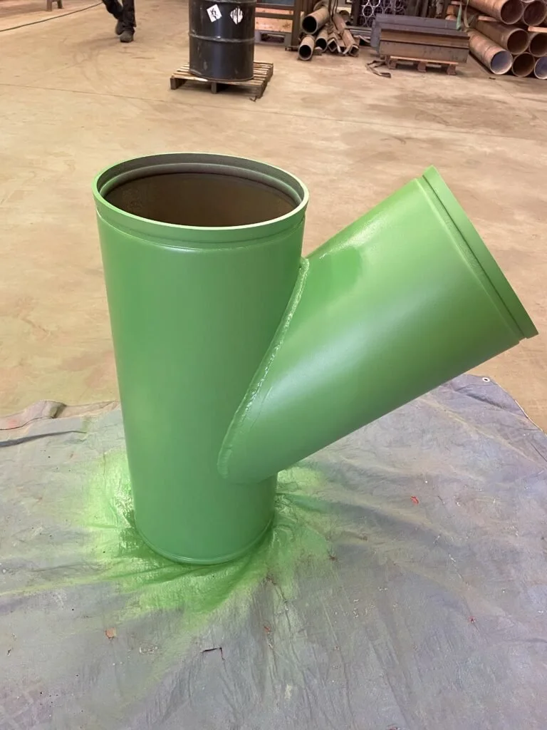 Tuyauterie après traitement anticorrosion