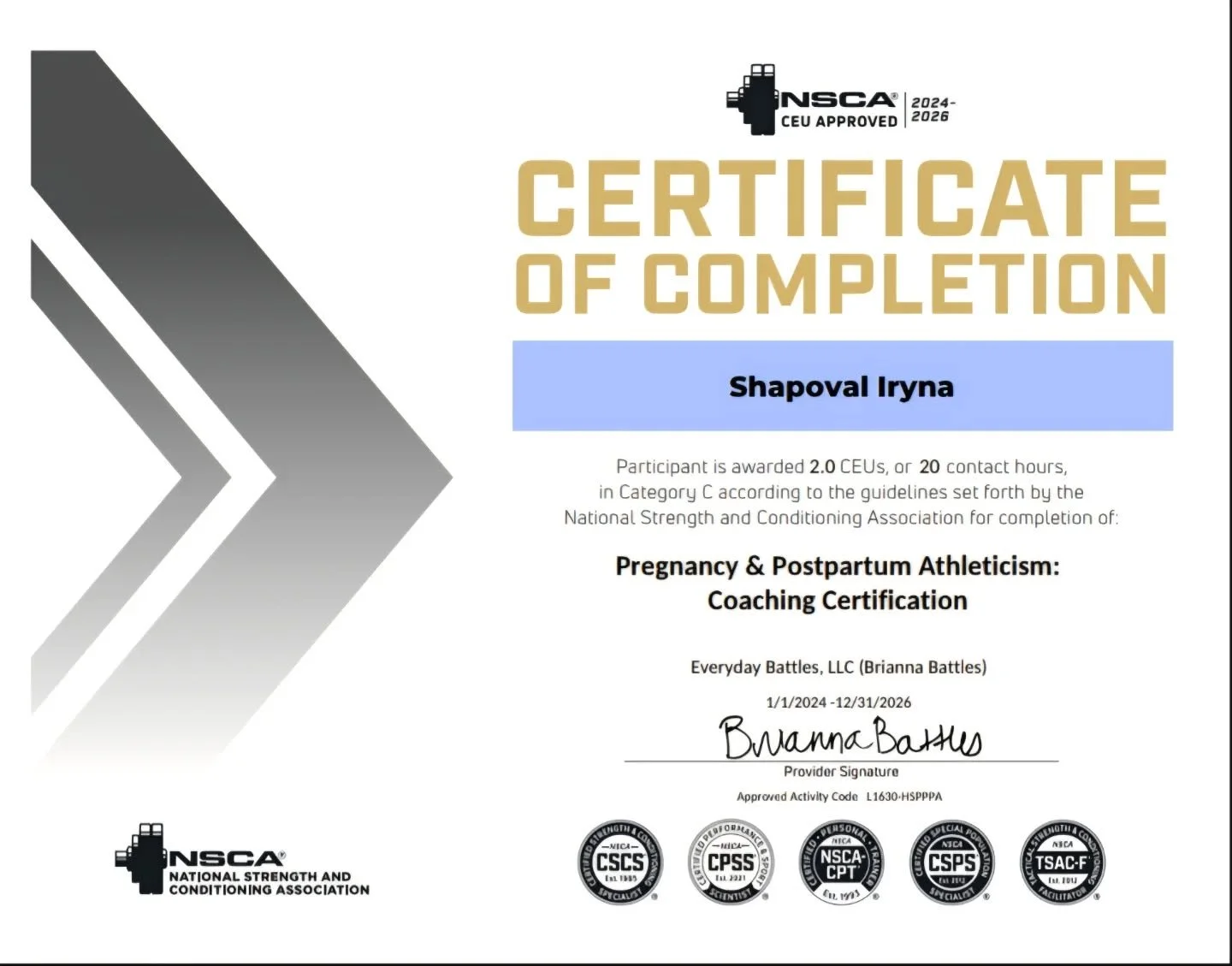 ✨ Never stop learning ✨
I just finished the course &ldquo;Pregnancy &amp; Postpartum Athleticism&rdquo; 🥳💪

Being pregnant myself, and now a mama to a wonderful daughter, I know how important it is to understand how to train safely during pregnancy