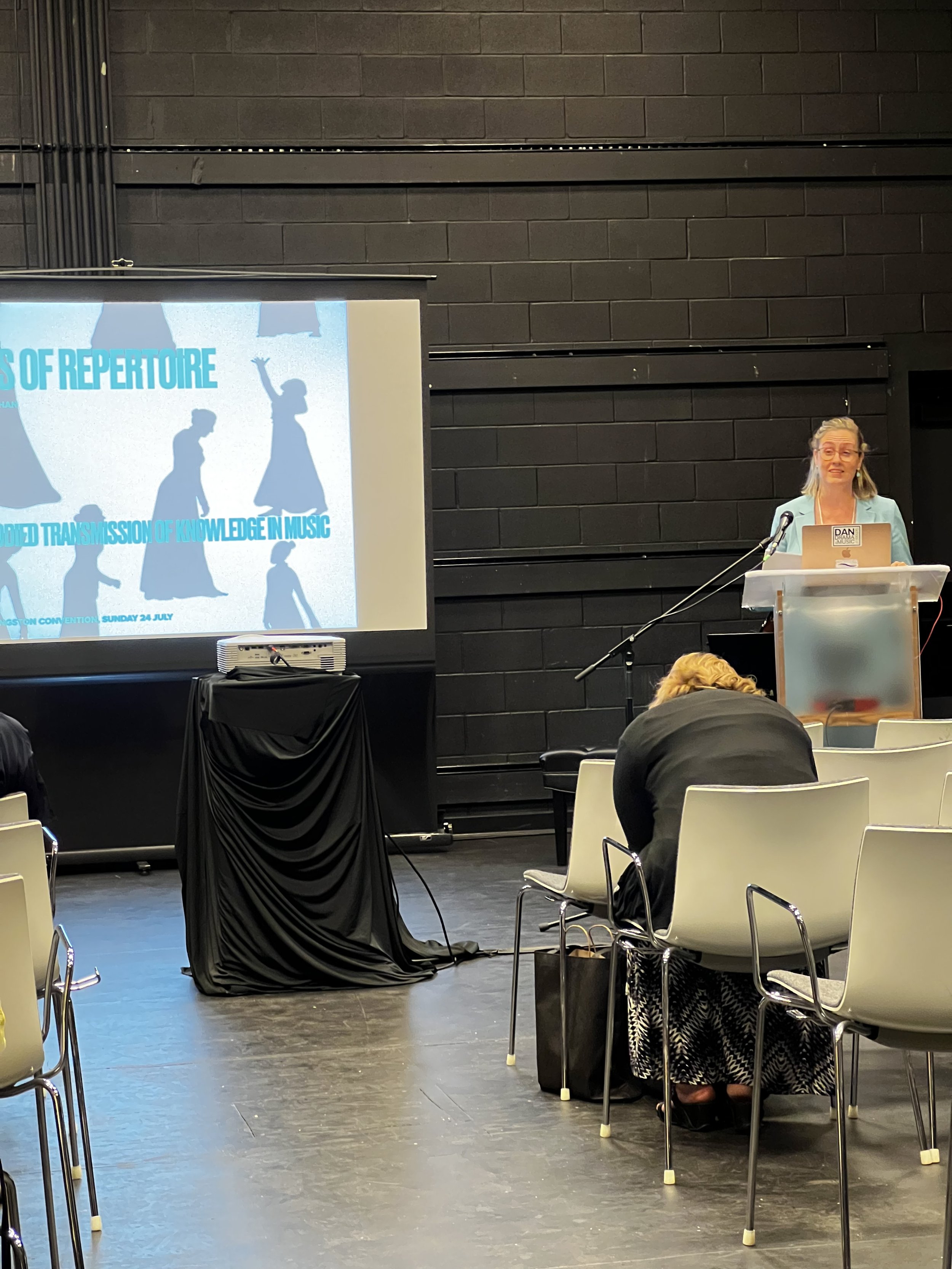 Dr. Colleen Renihan presents "Bodies of Repertoire: The Embodied Transmission of Knowledge in Music."