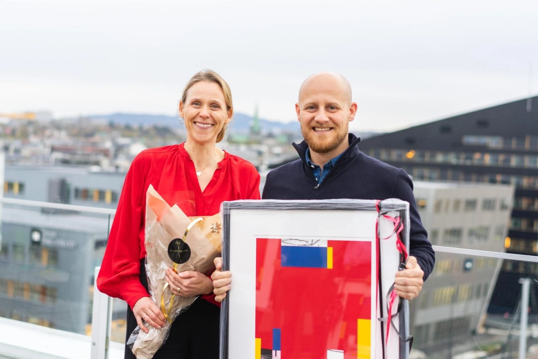 Lise og Mats modtog et iværksætterlegat fra Adolf Øiens Fond.