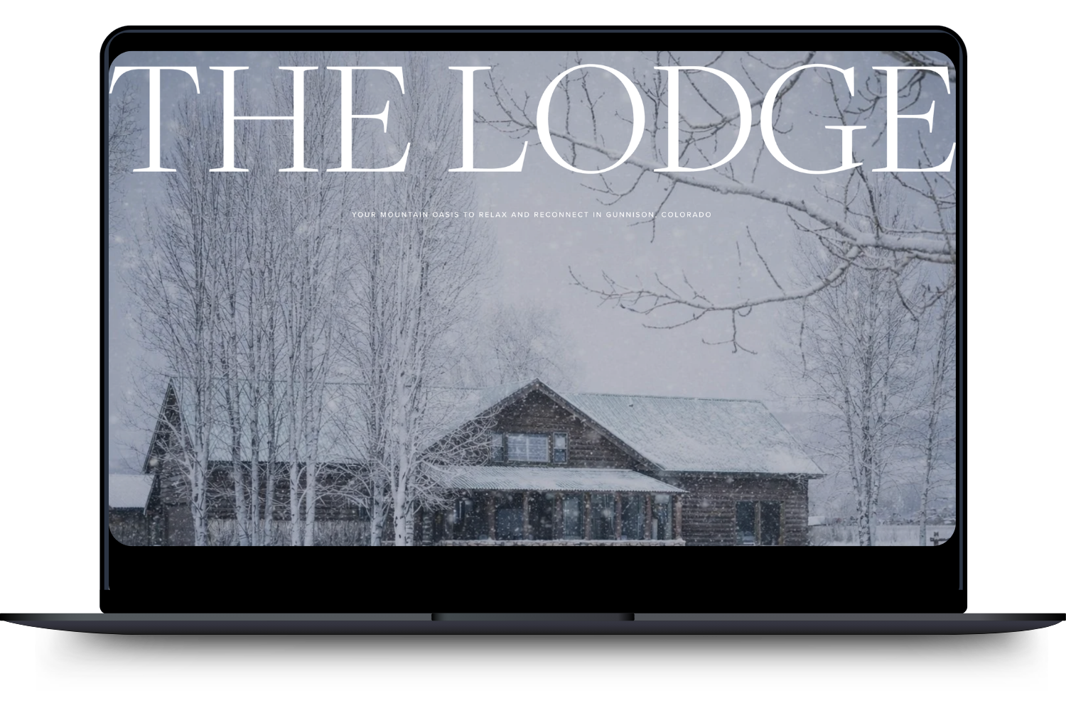 Website Mockup for vacation rental web design in Gunnison Colorado.