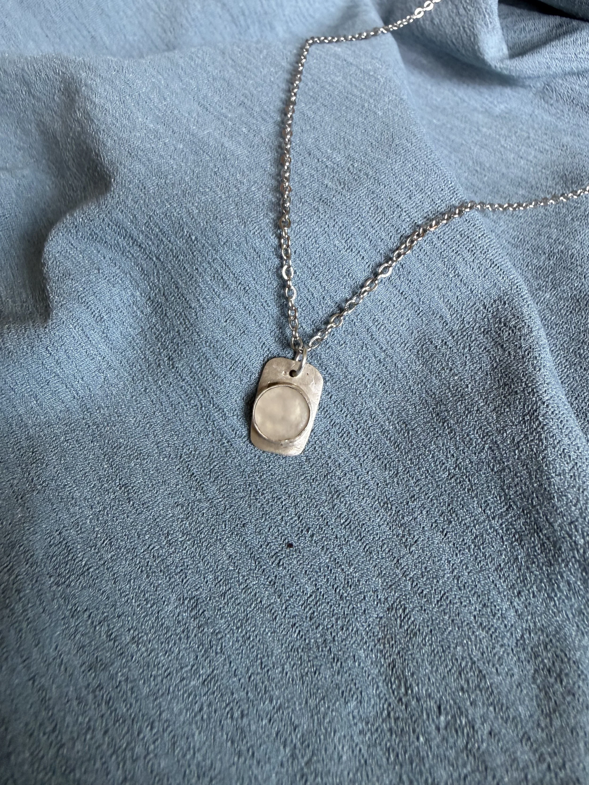White Sea Glass Pendant