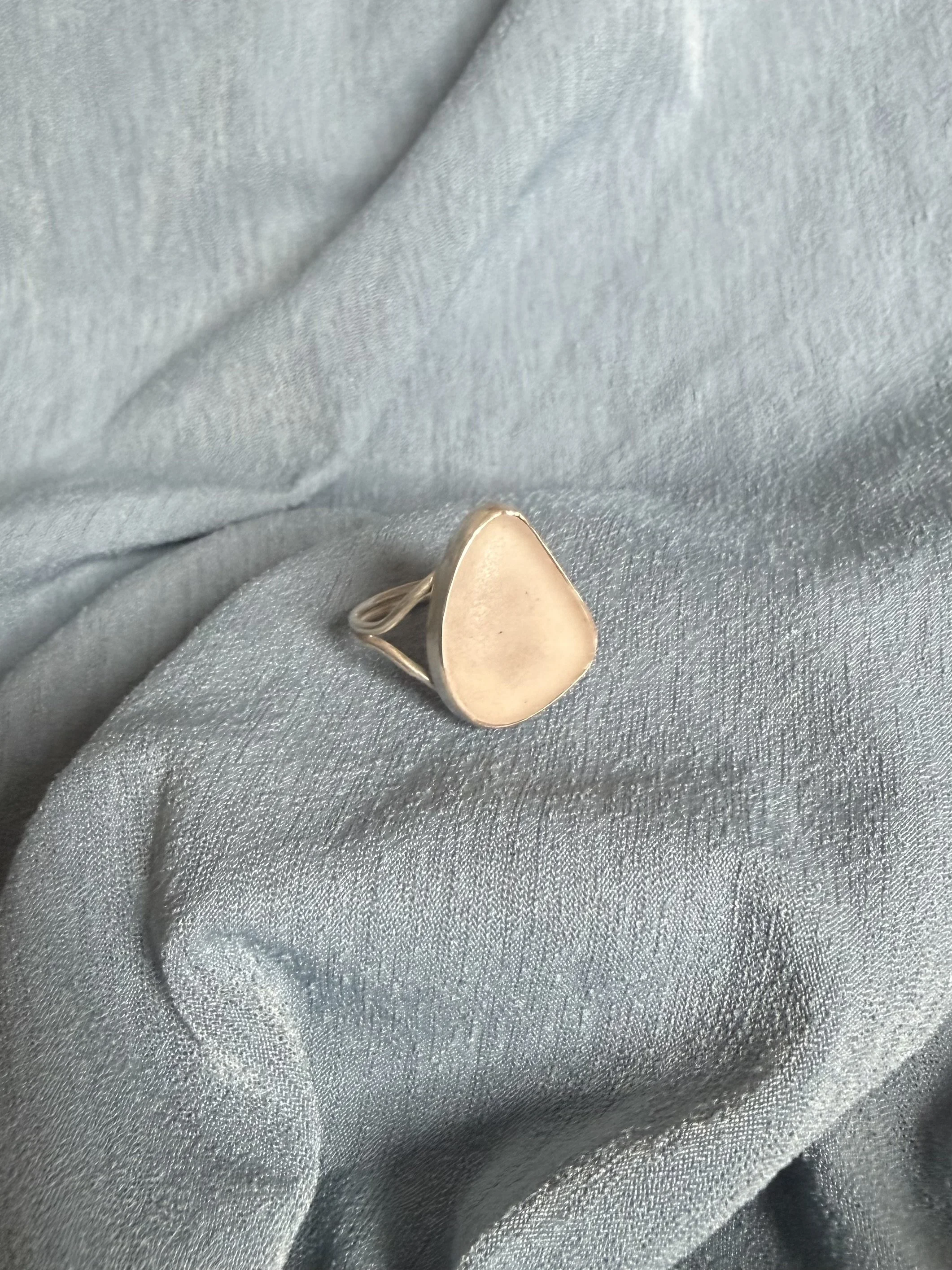 White Sea Glass Ring