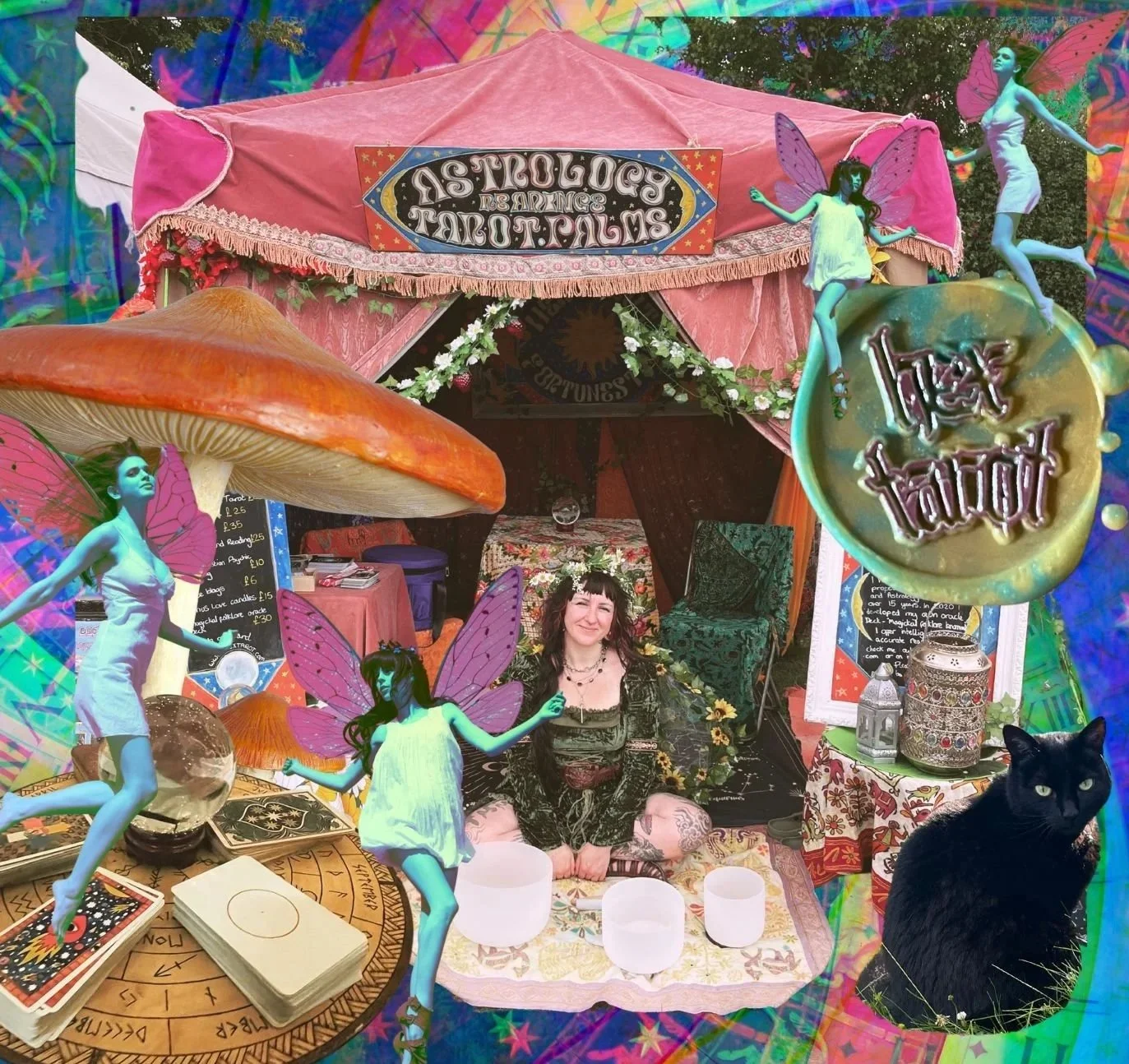 Tarot reading among the faeries. The humanity of the 3 wishes fairy festival
