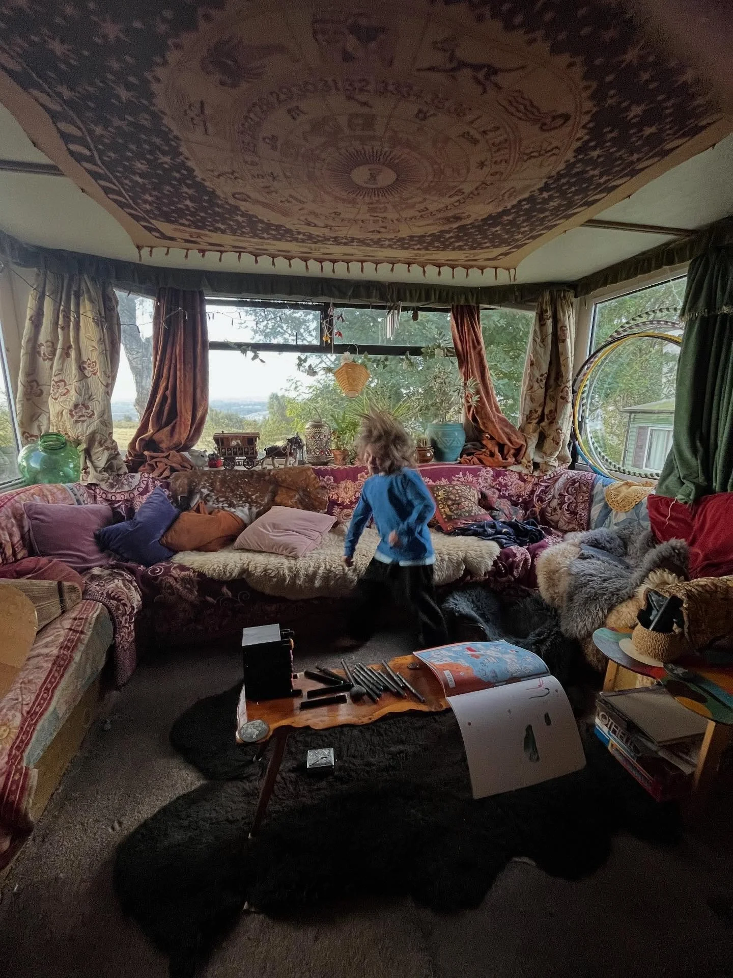 If you&rsquo;re all wondering where my inspiration for my Tarot tent comes from. Well, it&rsquo;s an extension of my home, my inner world. 
A mishmash of textural vision, dreams and colours. Of history, ancestry and nostalgia. Organically woven toget