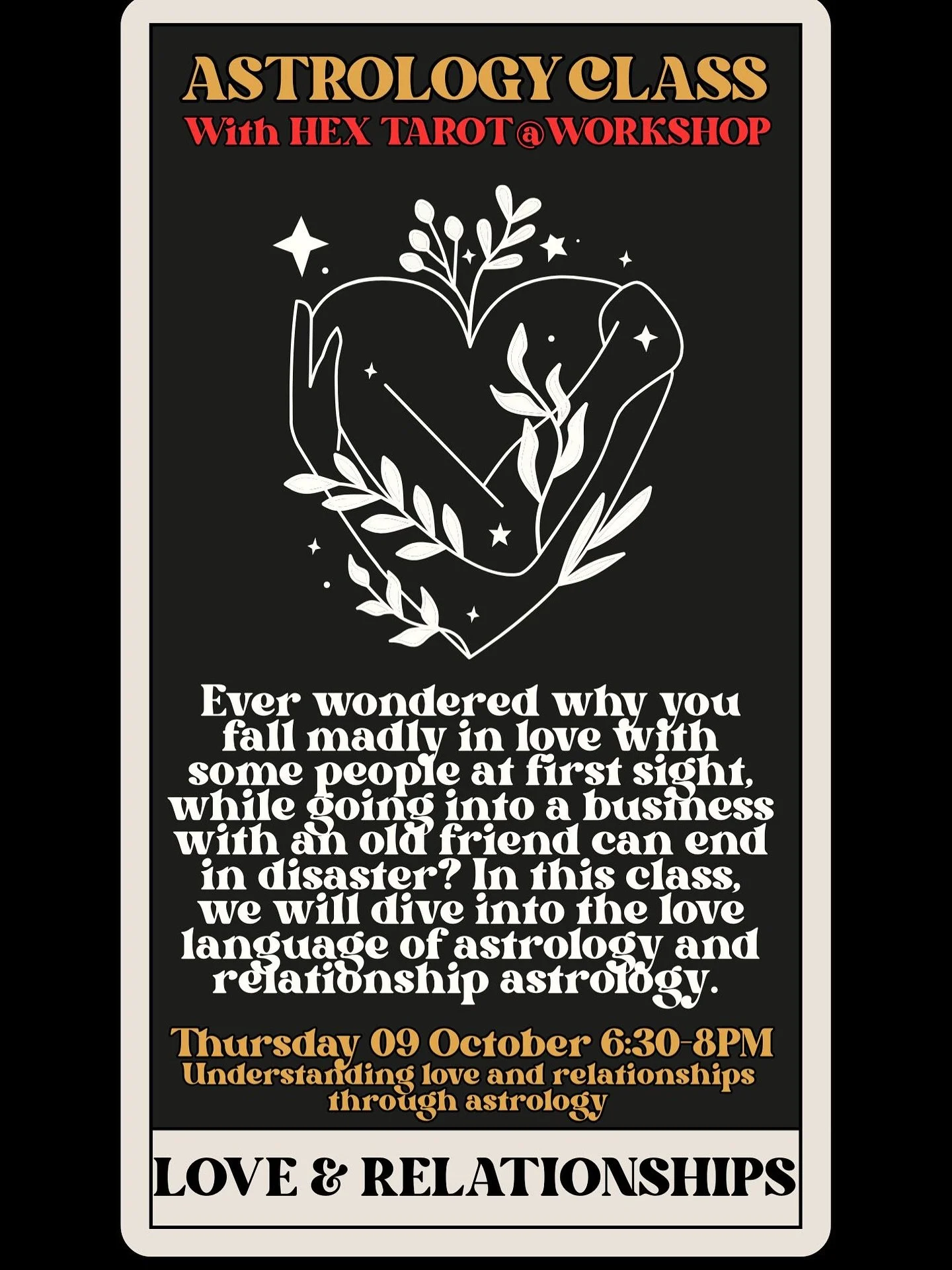 ONLY 2 DAYS LEFT! Get your ticket to my astrology of love and relationships workshop @workshop_todmorden  tickets in bio via my website. ~
#astrology #astrologypost #astrologyworskshop #todmorden #happyvalley