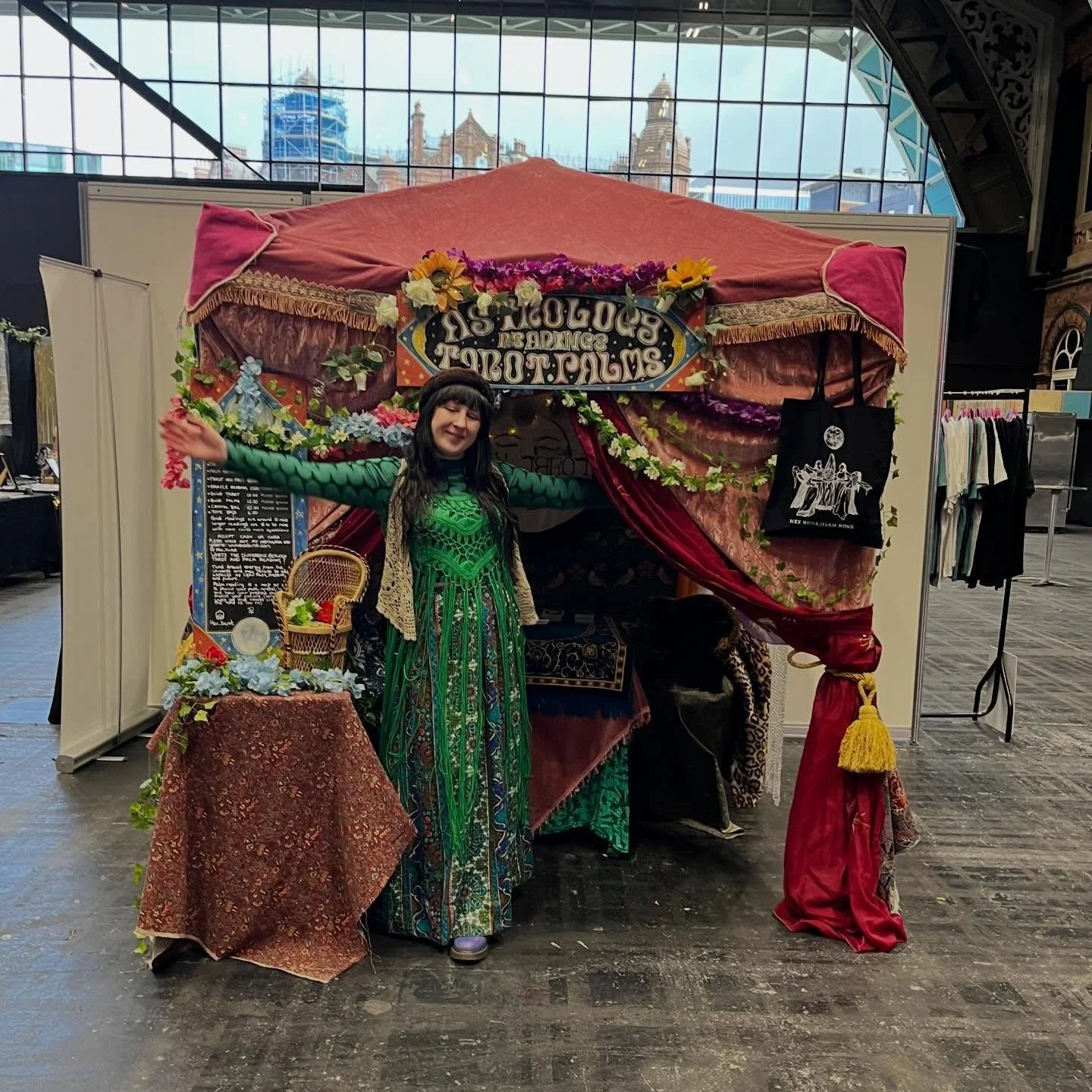 Come on by and say hello this weekend @tattooteaparty #tarotreader #palmreader #manchesterevents #tattooteaparty