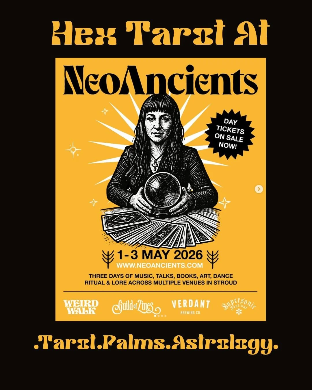I am happy to announce that on the first of May, I will be celebrating with the folks of Stroud @neoancients. I will be offering readings, using Astrology, tarot and palmistry, all weekend. Looking forward to meeting the local folks and some familiar