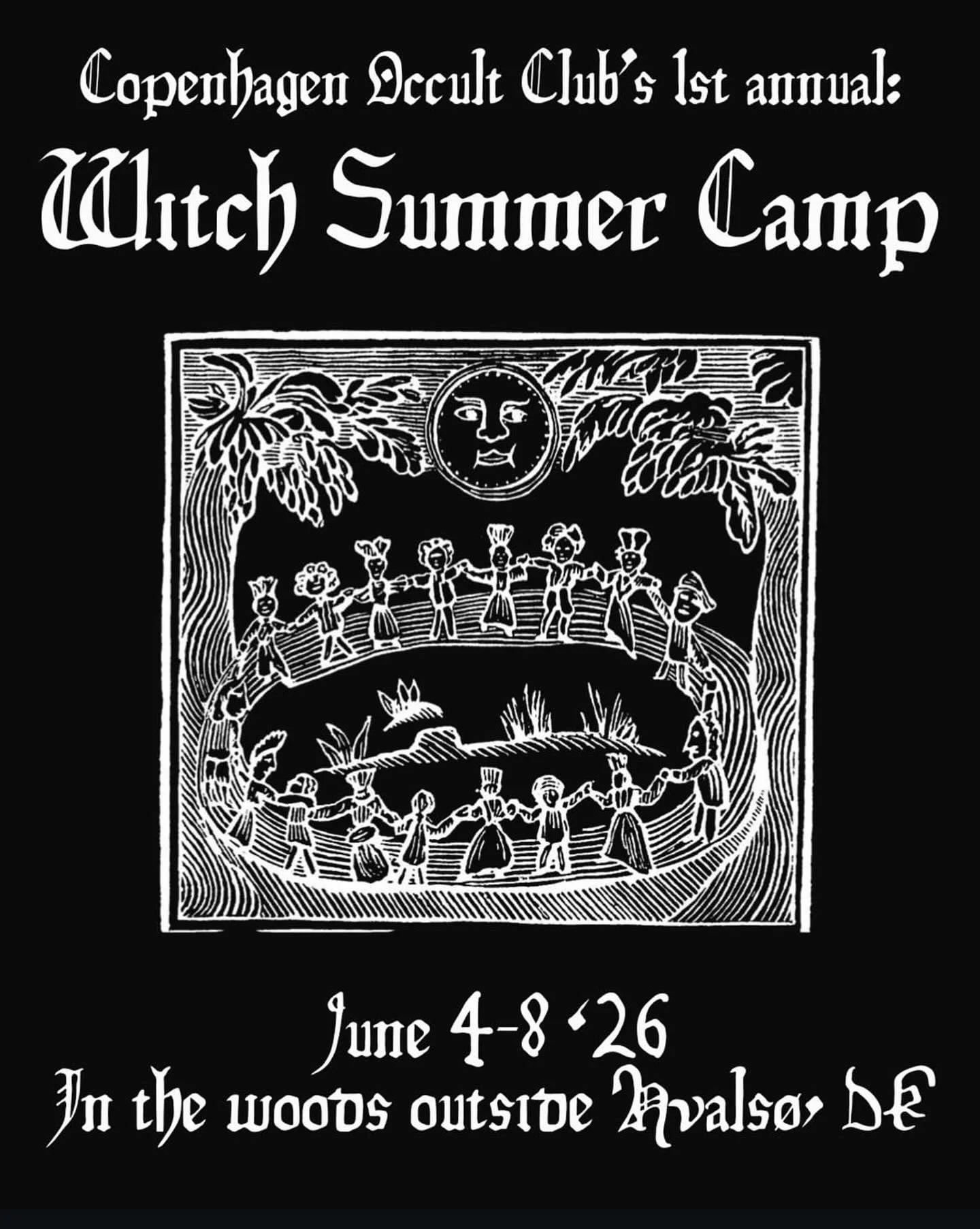 ONLY A COUPLE OF TICKETS LEFT for @copenhagenoccultclub Witch camp 2026. I am so very happy to be involved in this project. Currently working on my lesson and workshop for the event. 
~
This is not a retreat but the building of a community one way ea