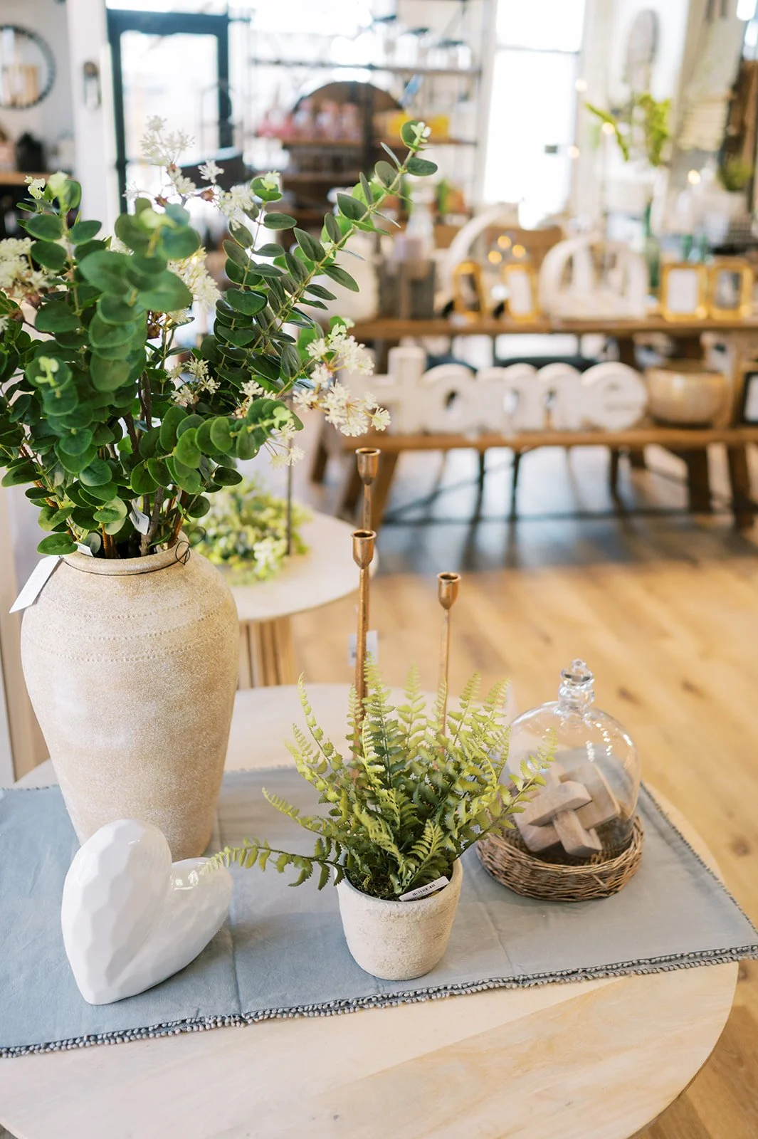 photo of marion iowa decor shop with greenery
