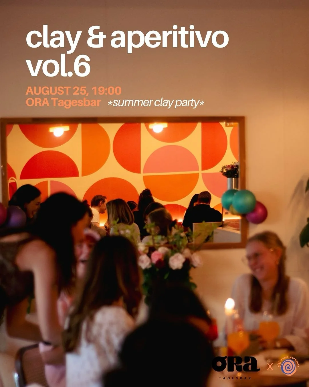 munich friends!! we are back with clay &amp; aperitivo sessions with @ora.tagesbar 🧡🦀
after many cozy clay &amp; aperitivo nights together, we&rsquo;re so excited to host vol.6 *summer clay party* on august 25th!
if the weather&rsquo;s on our side,