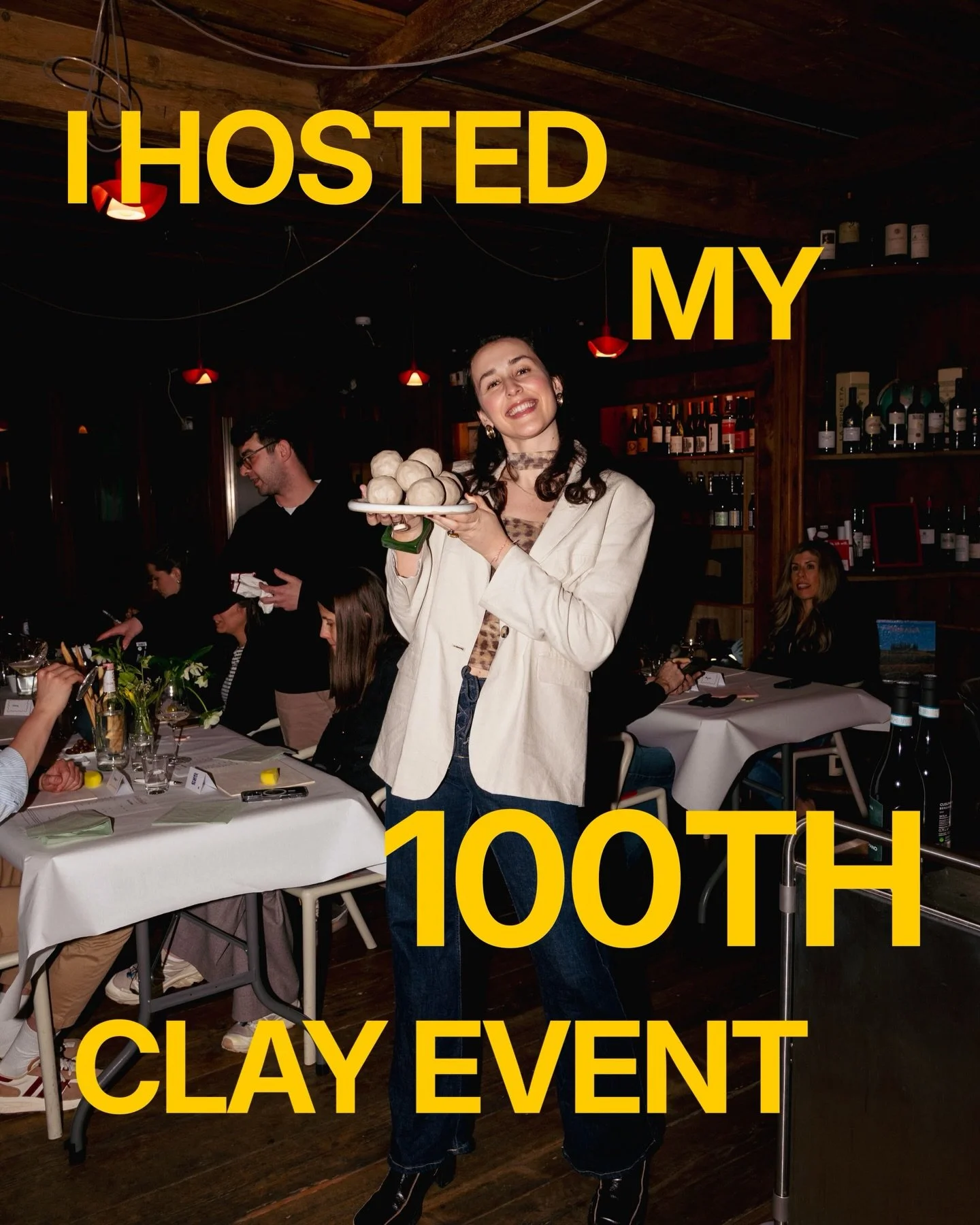 AHHHHH FRIENDS 100 events!! 😭💛

when i started hosting clay experiences, i didn&rsquo;t even have kiln. and i had so much self-doubt. but i had a feeling that clay could bring people together in a meaningful way when combined with other elements of