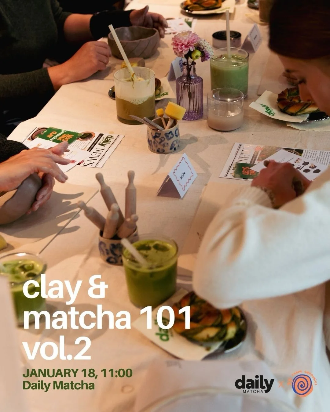 with @dailymatcha.de we came together again for a cozy, hands-on 2 workshops for the first event of 2026💚💚 as you loved the first one!!

you&rsquo;ll hand-build your very own matcha bowl, then dive into the vibrant world of matcha, whisking, sippin