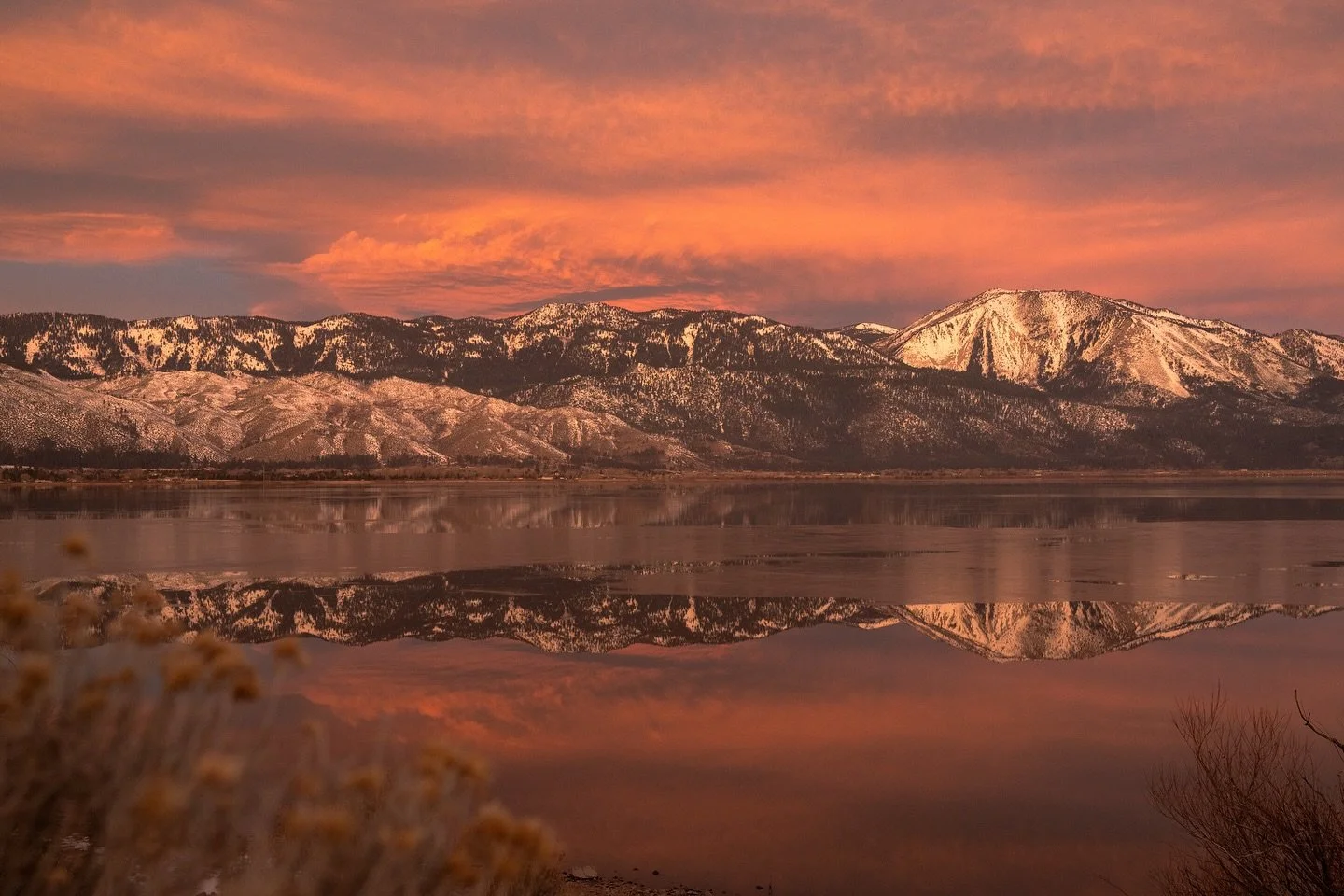 Morning stillness at Washoe Lake
A peaceful sunrise, wild horses grazing, and reflections that remind you to disconnect and just be. Sometimes, the most profound moments are the simplest. ✨

 #WashoeLake #HiddenGems #SunriseViews #getoutside #Nevada 