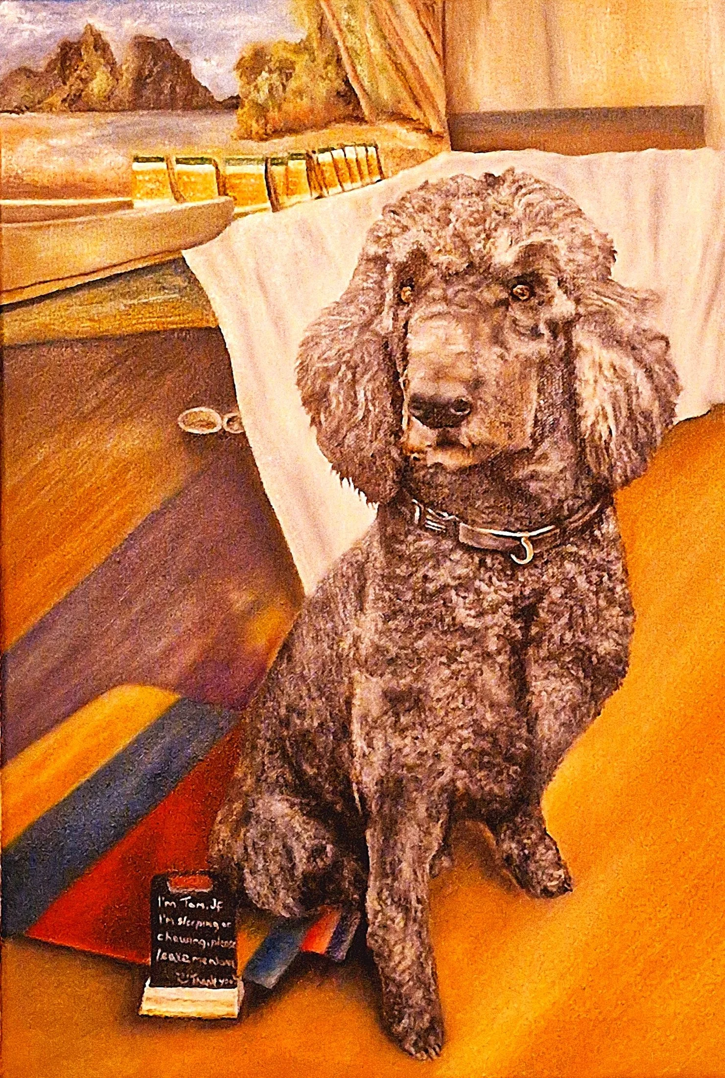 Tom — commissioned oil on linen canvas portrait by Carl Aiden Brown, AidenMay Creative London, 2026