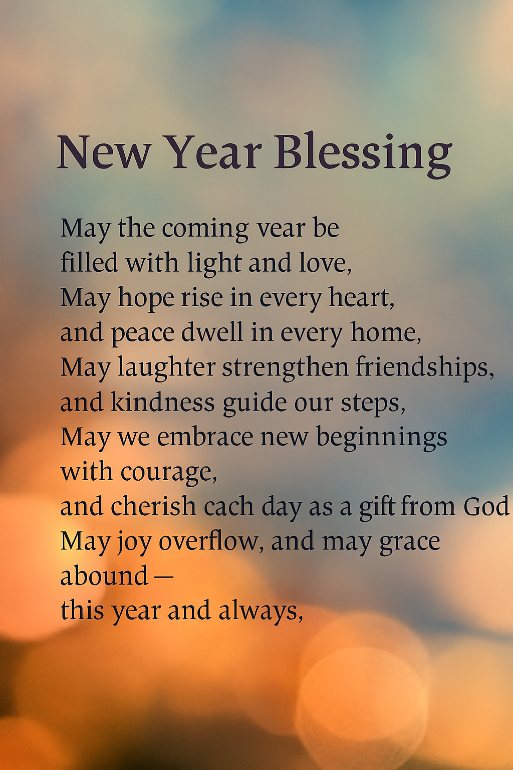 Presbytery Office Closed - New Year's Eve & New Year's Day