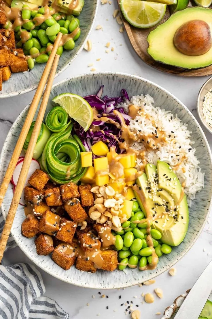 Vegan Peanut Tofu Bowls - Awesome for Meal Prep!.jpg