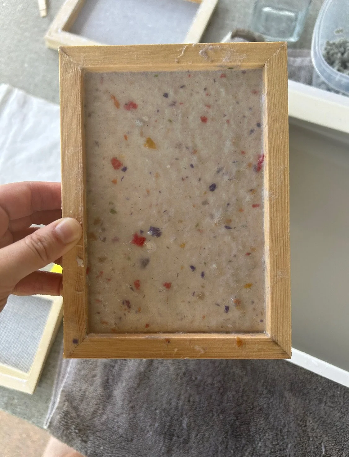 Come enjoy the simple and rewarding craft of recycled paper making! Library Associate Ellen Nole will bring all the materials and little embellishments needed to create your very own unique paper from damaged books, and this time with the special int