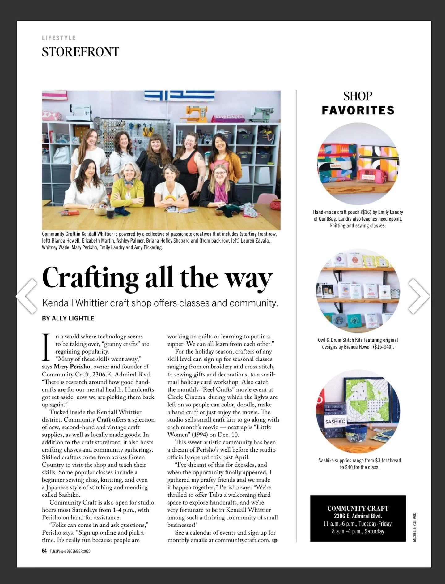 We are so very thankful for everyone who joins us for classes and handcraft gatherings, purchases our handmade items, shops our supplies and @owlanddrum fabrics, attends Reel Crafts at @circlecinema, and donates your useful but no longer needed craft