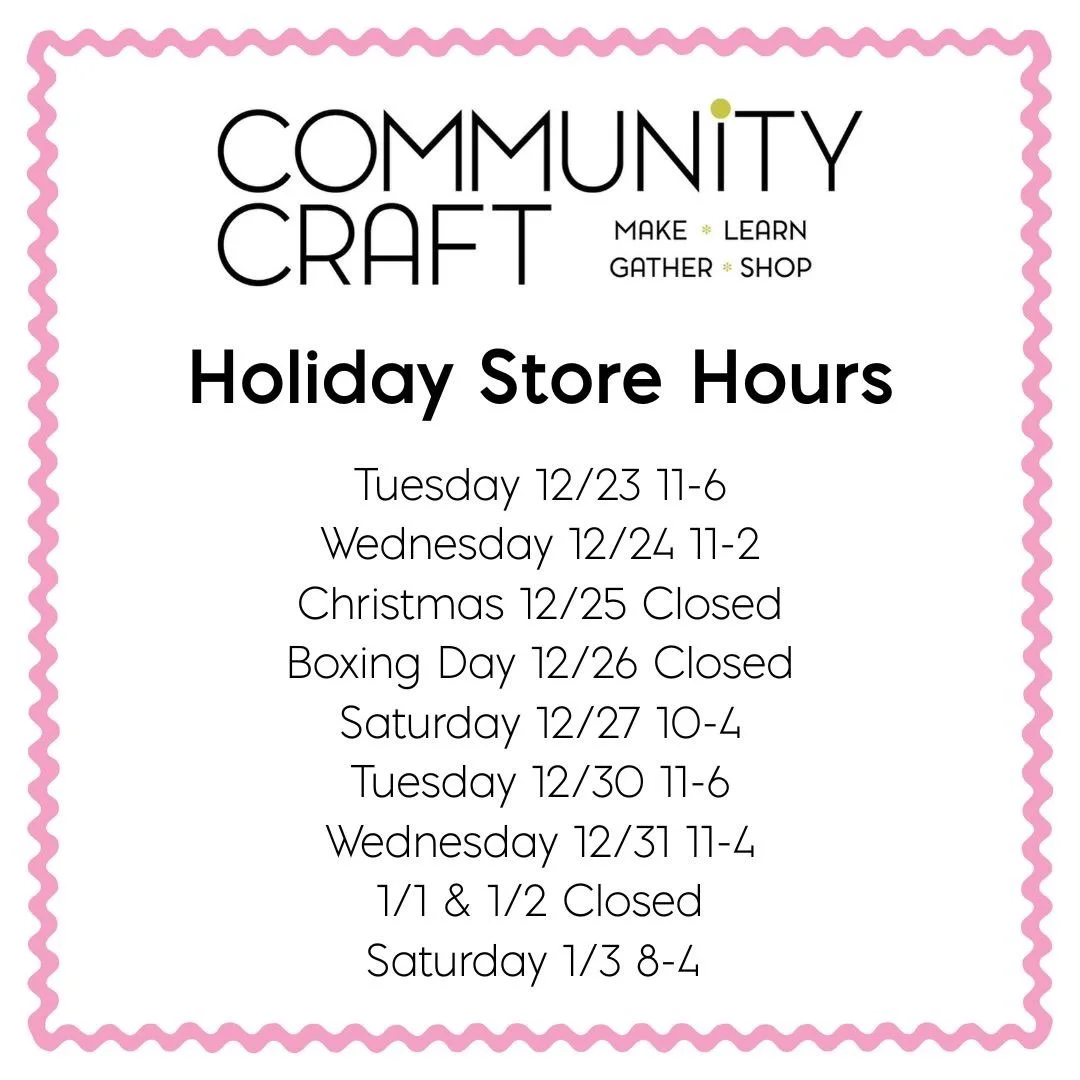 We will be in the shop Tuesday, and 1/2 day Christmas Eve - BUT!! - if you need need something today (12/21) or tomorrow (12/22), please feel free to message Mary here! We know lots of folks are finishing up gifts!! 😅 YOU CAN DO IT!!! 🪡✨✨✨
