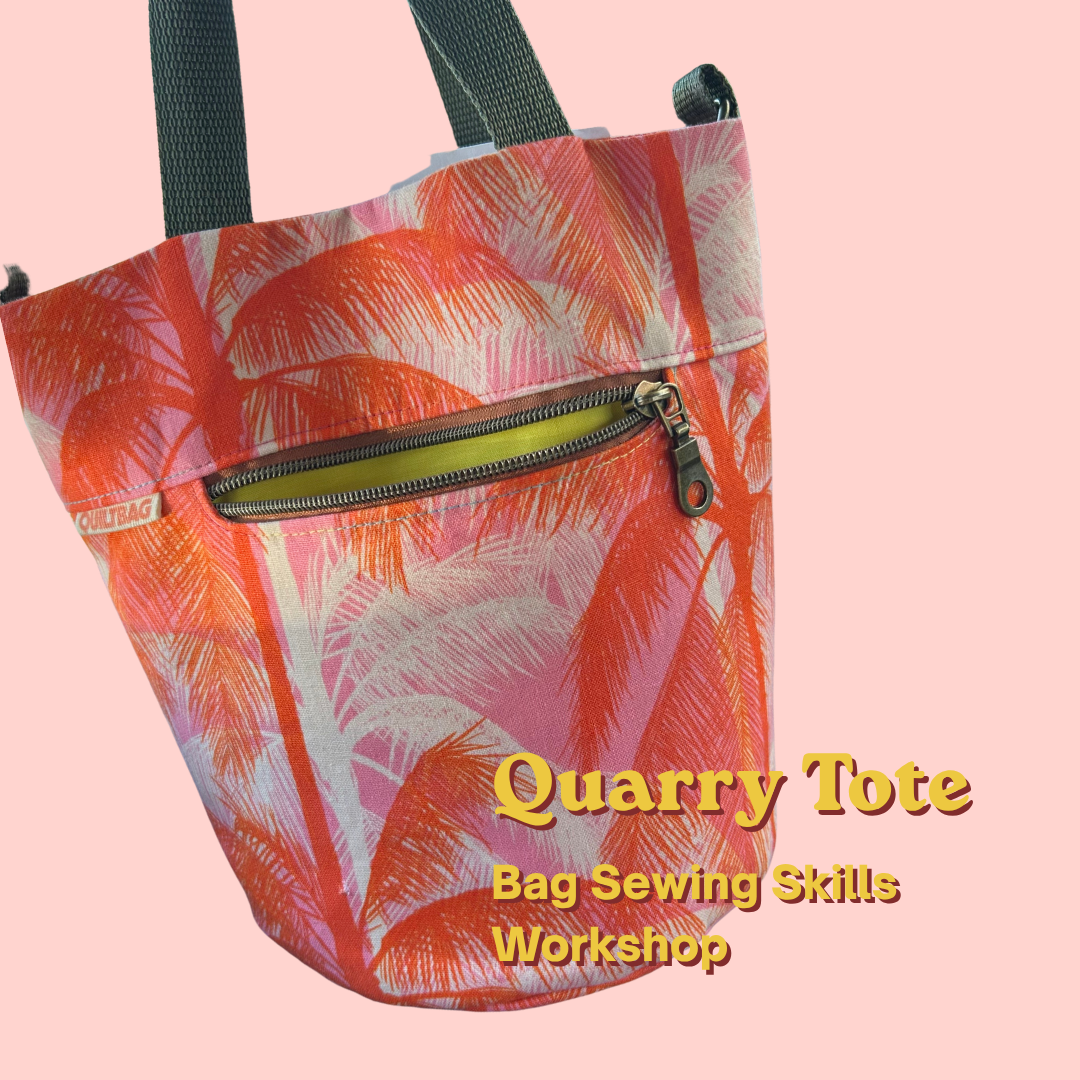 Begins Sat 7/11: Sewing Skill Builder: Quarry Tote! 1-3:30pm, 3 Saturdays