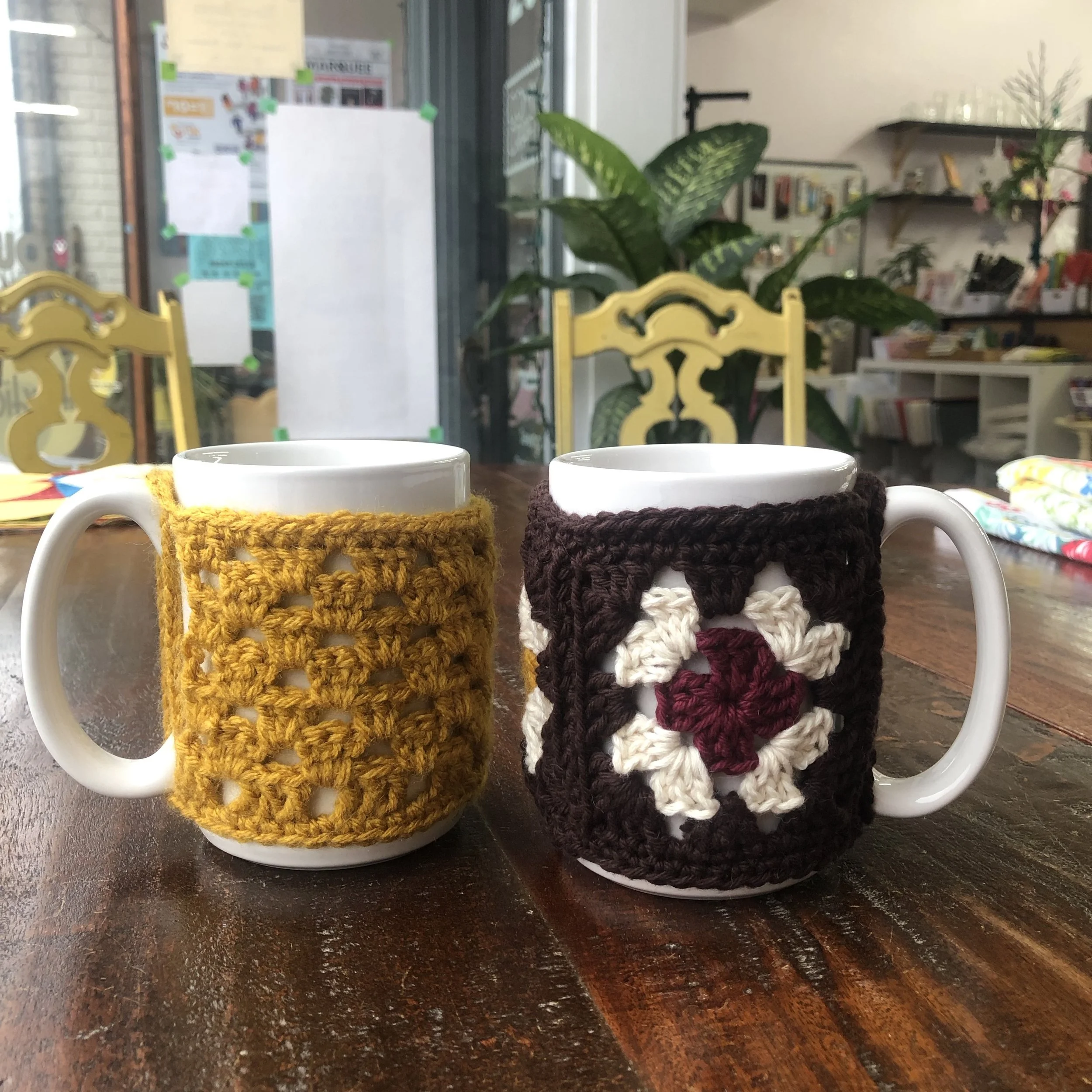 2/7 Beginner Crochet: Mug Cozy! 10:00am- 12:00pm
