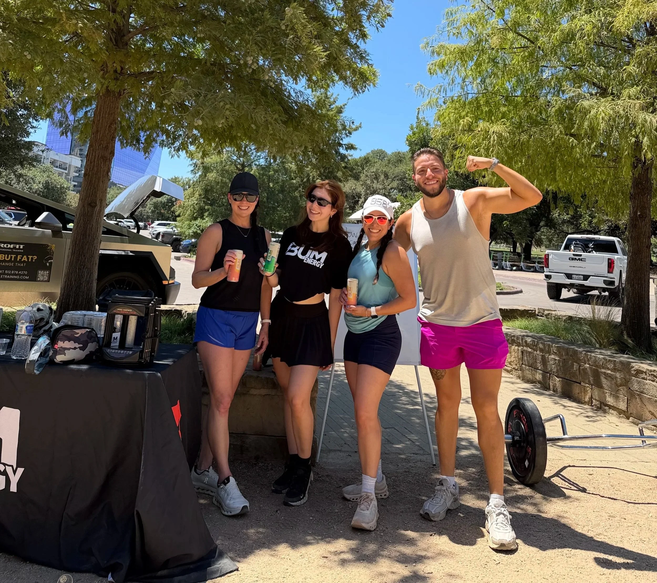 OROFIT Mobile Training outdoor group fitness session with Joey and clients in Austin, Texas.