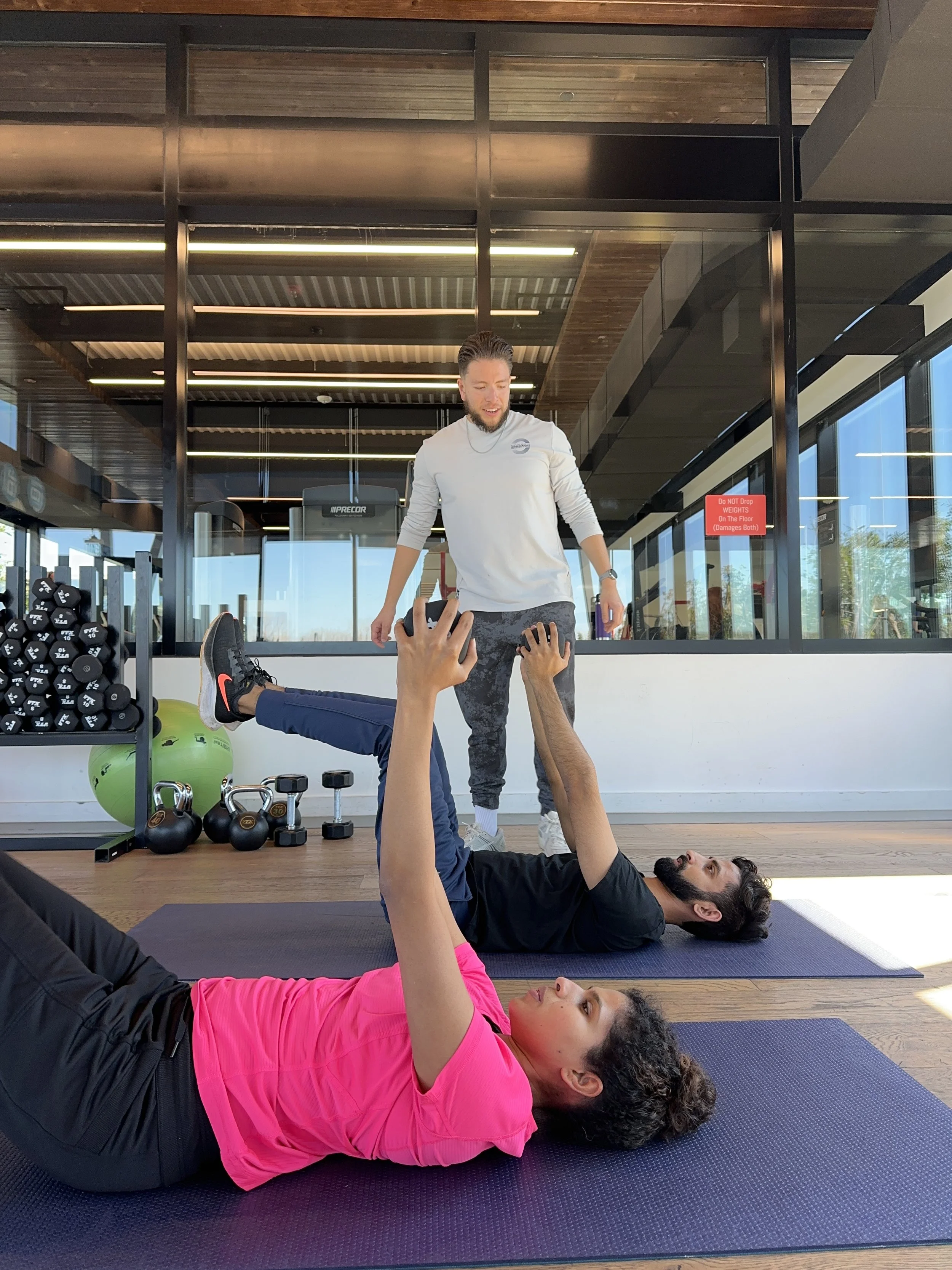 Partner personal training session with Orofit Mobile Training clients in South Austin Texas.