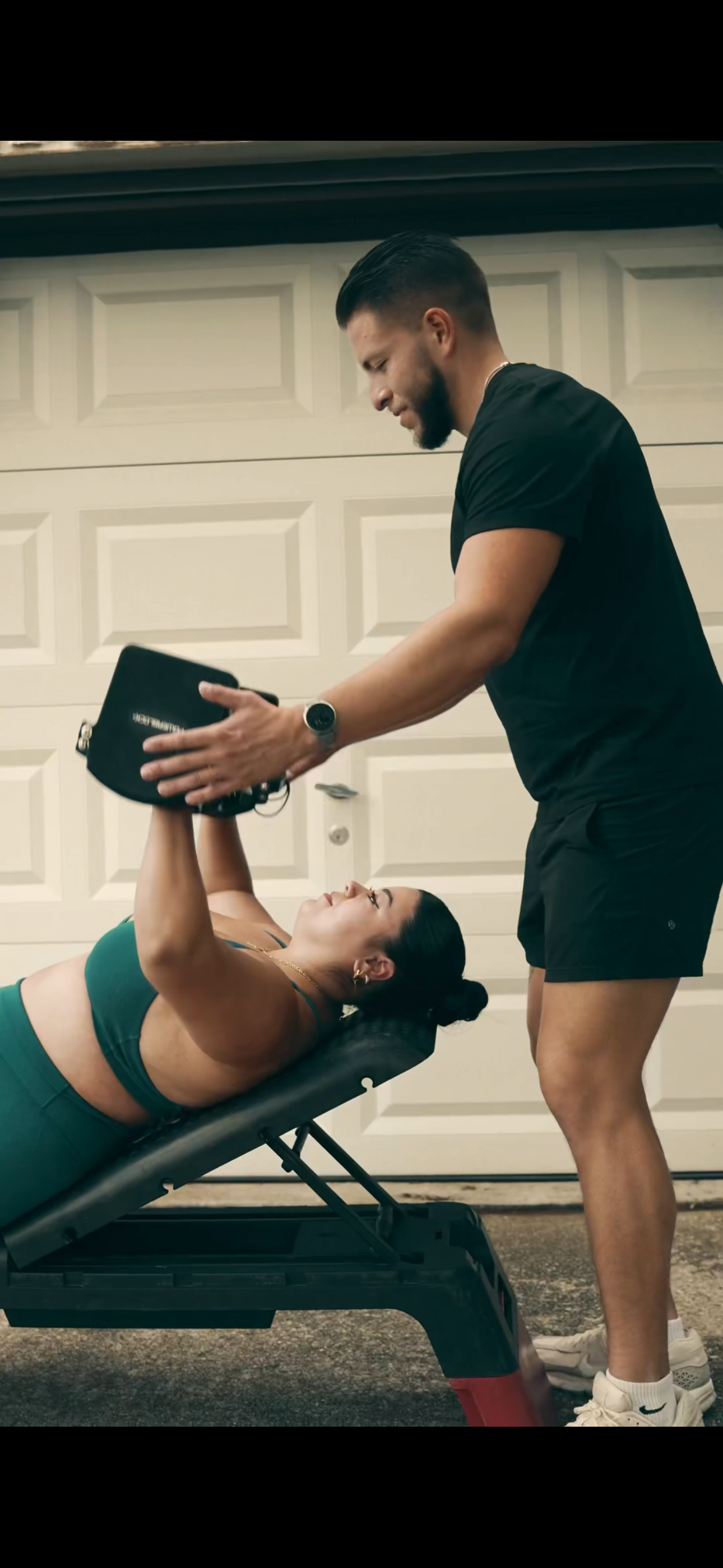 Joey Munoz providing in-home personal training with a client in Austin, Texas.