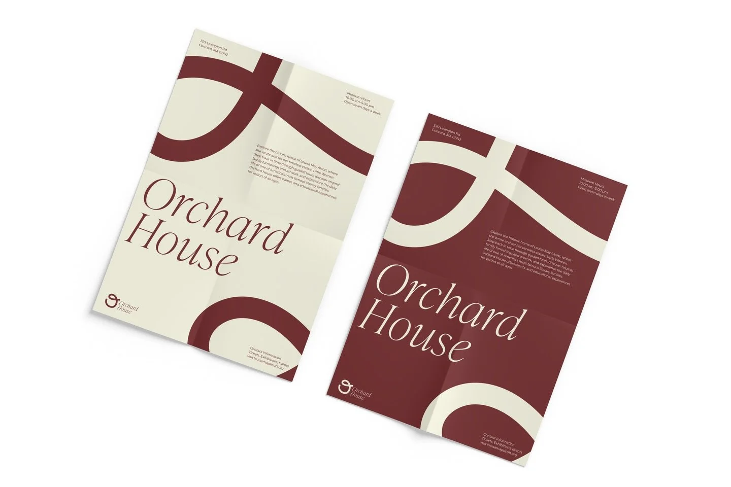 Tasked with creating a typographic identity system for a museum, I chose Orchard House, the former home of the Alcott family and where Louisa May Alcott wrote Little Women.

This identity system is rooted in archival research and place-based inspirat