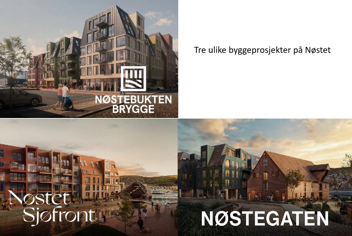Inndeling av prosjektene og fremdriftsplan på Nøstet