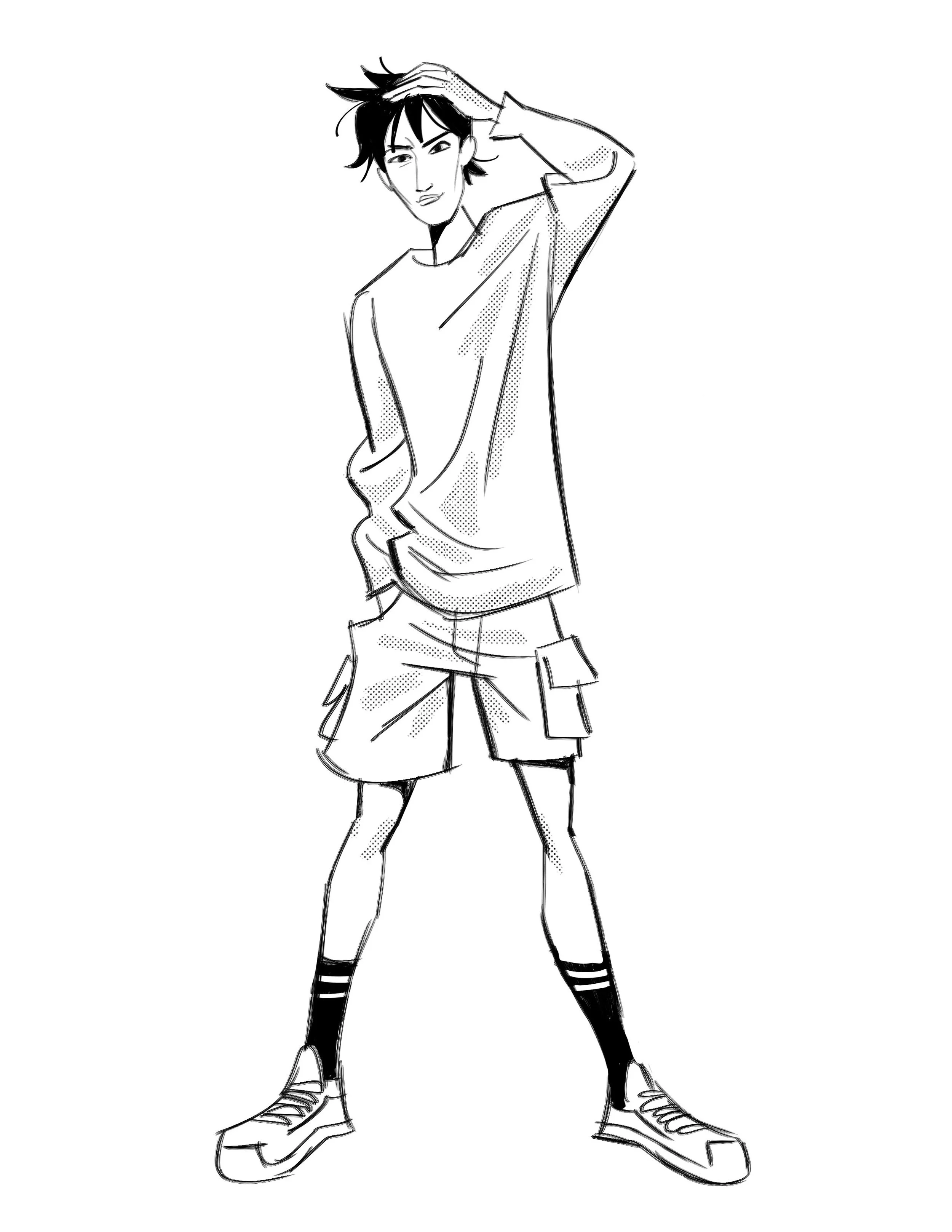 Feature film character pose studies by David Perez.