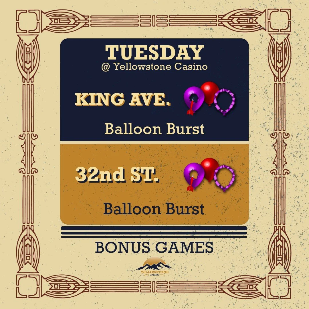 Tuesday Bonus Game Sign