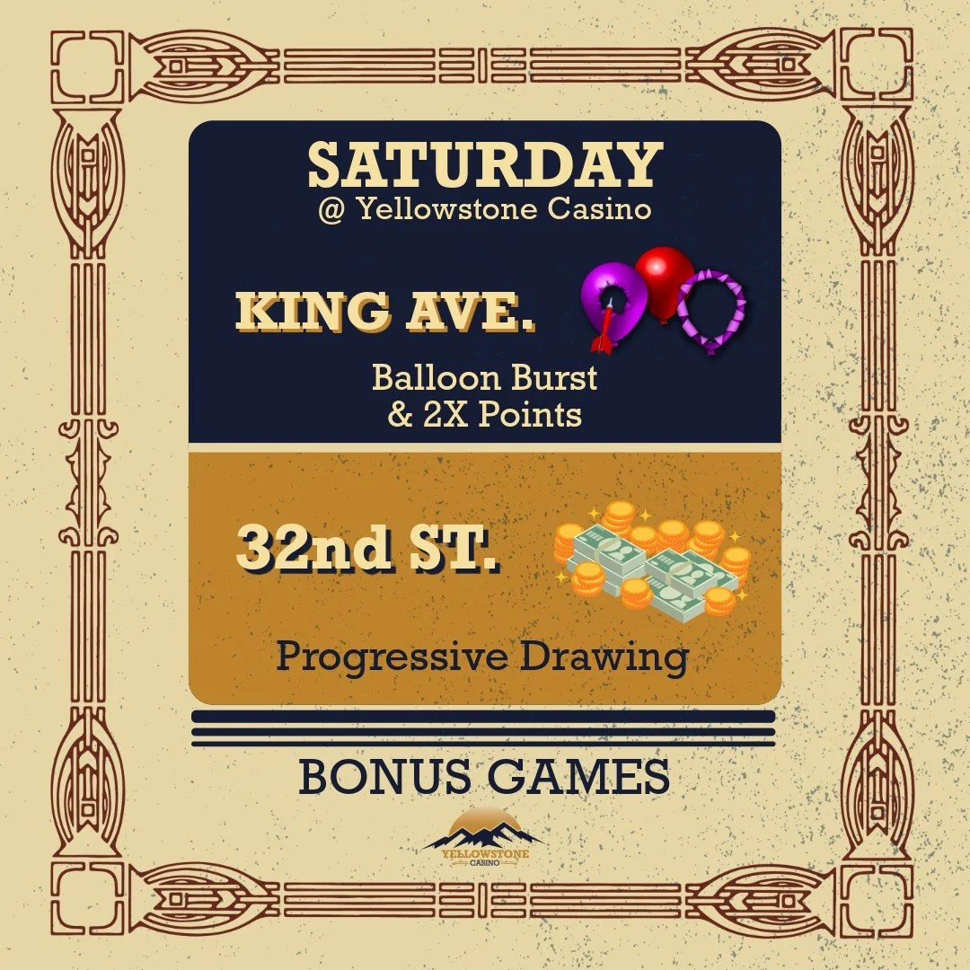 Saturday Bonus Game Sign