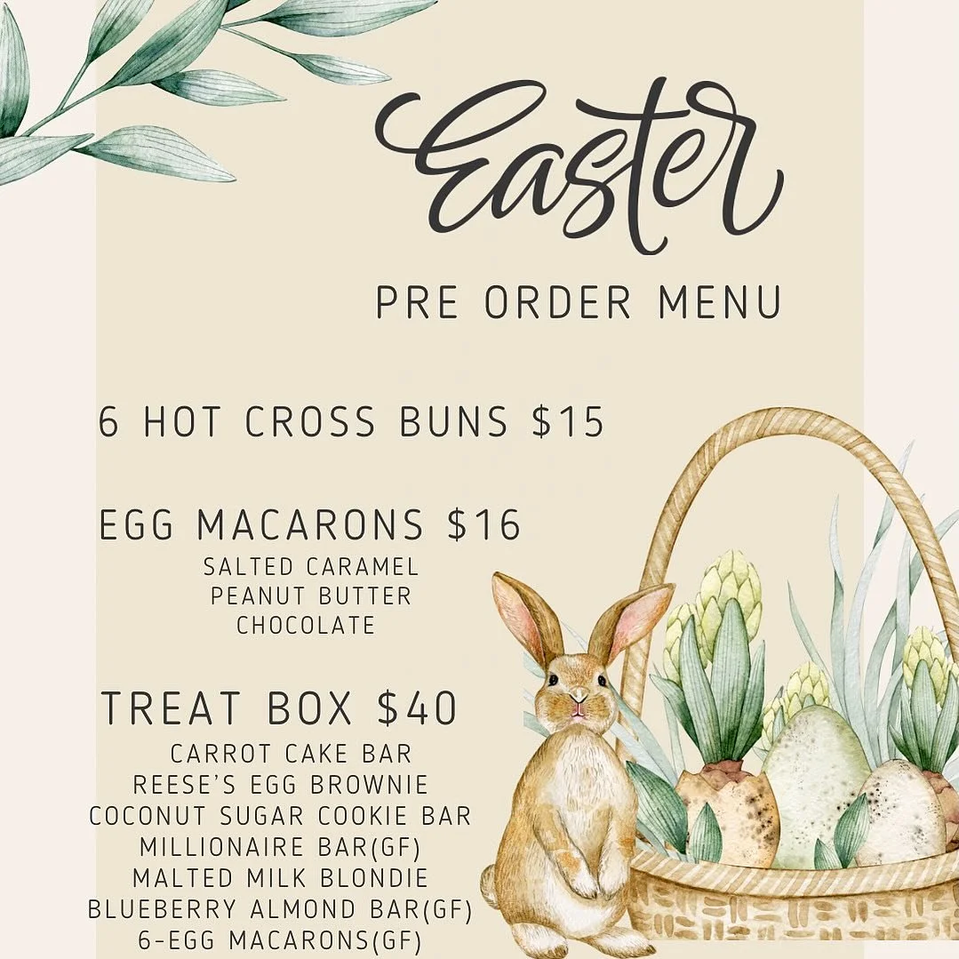 Our Easter preorder menu is now available on our website! Please visit www.houseofmarmalde757.com to place an order by 3/29. Pick up is available for Friday, 4/3, and Saturday, 4/4 from 9-4pm! 🐣🐇