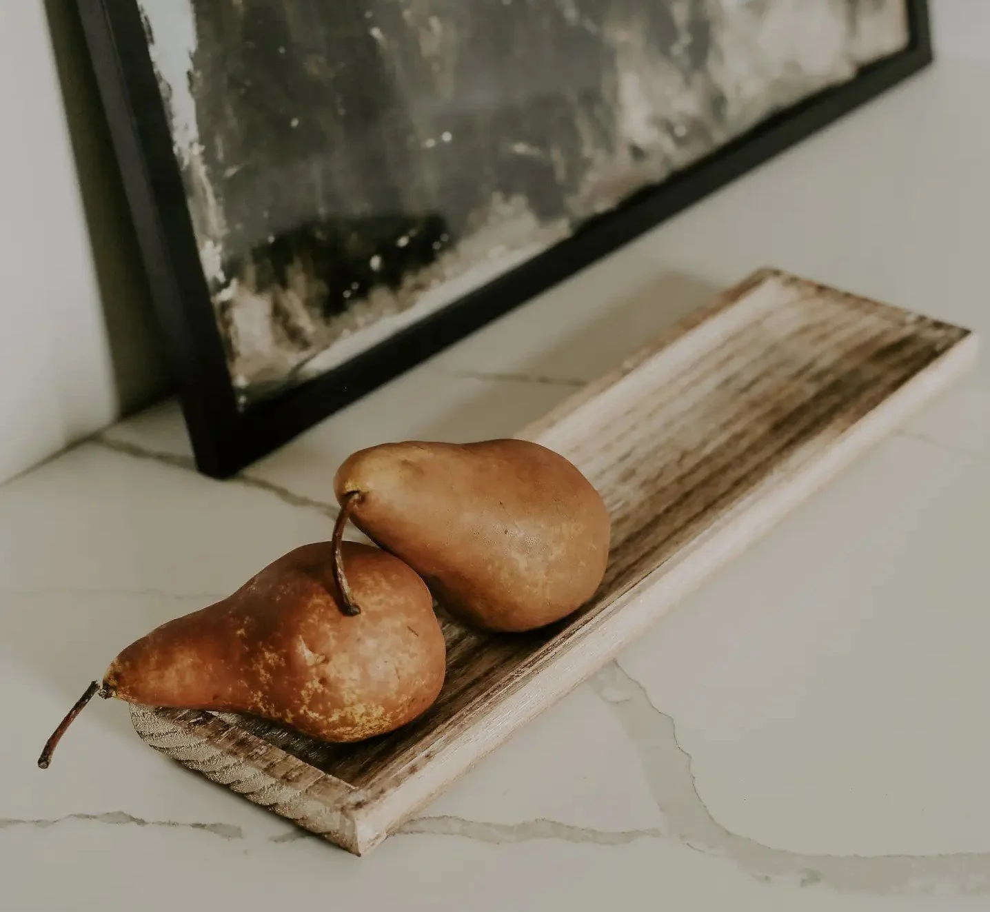 Rectangular Rustic Wood Decorative Tray