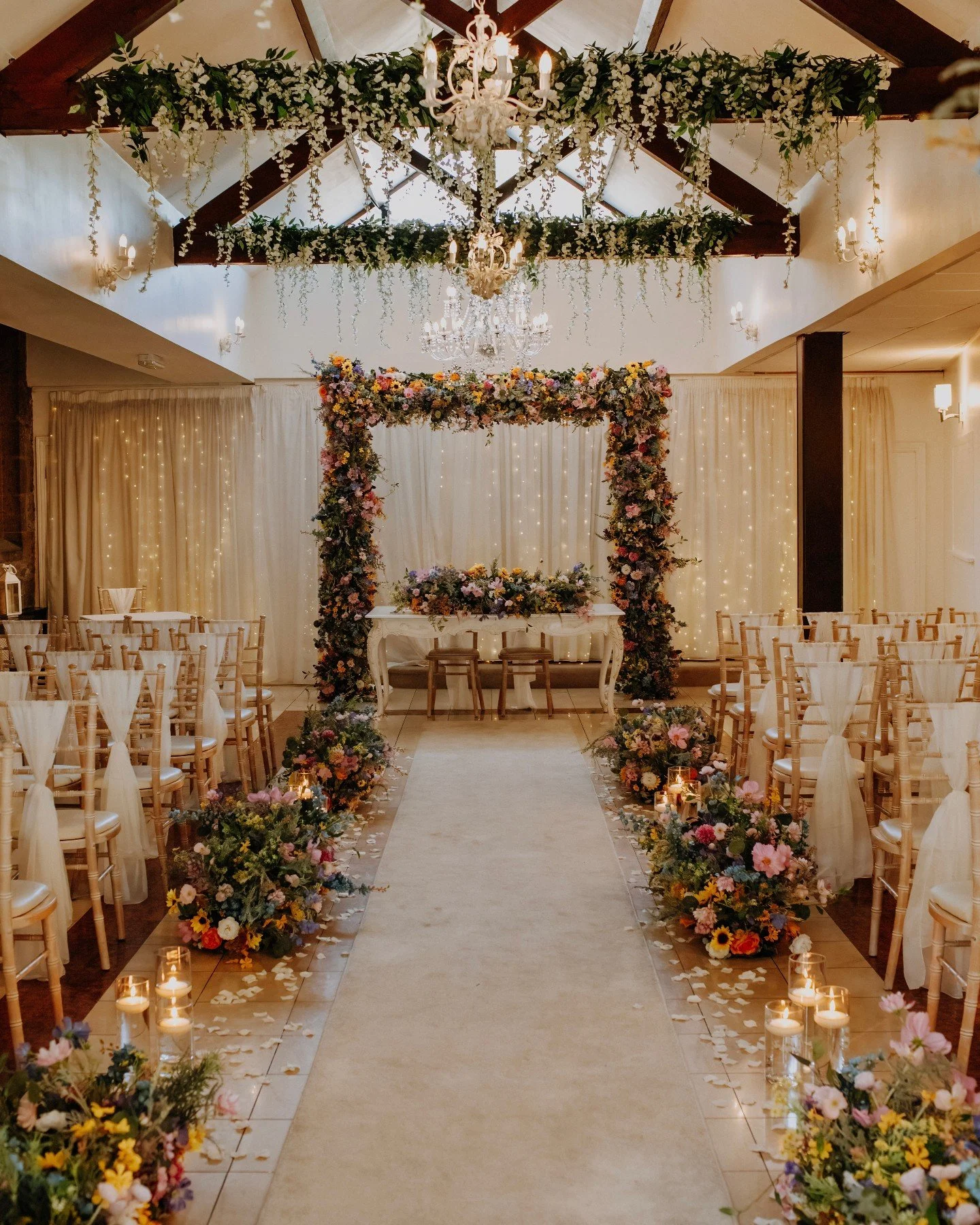 Spring weddings have arrived.. 🌼

One of our favourite seasons to style &amp; we loved bringing this wedding to life at @beestonmanor , featuring the prettiest pastel palettes &amp; the perfect archway.. 🤍

📸: @gemmamariephoto

Are you in the styl