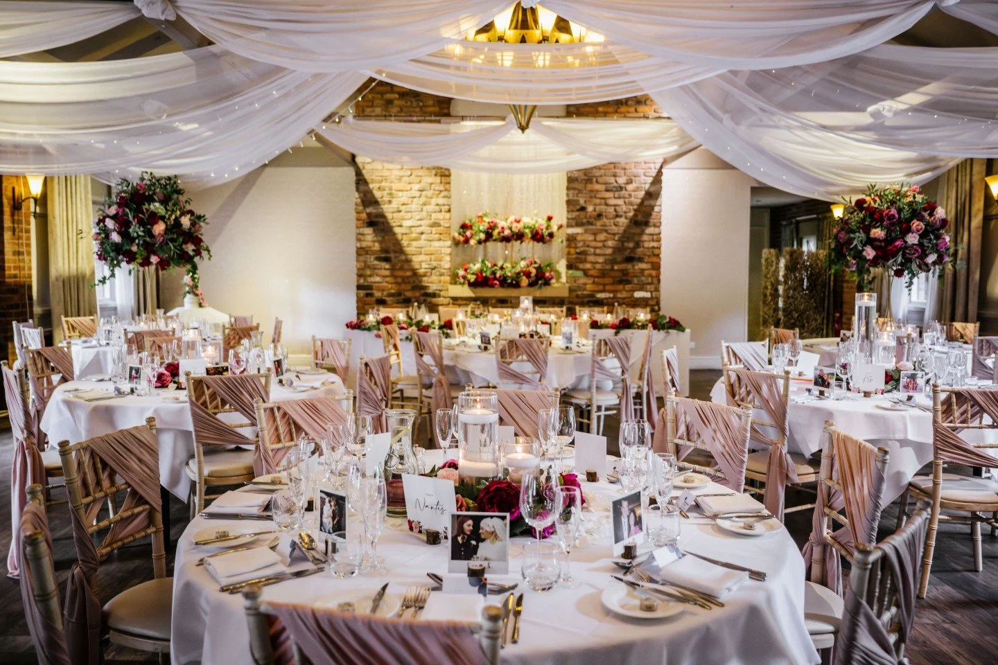 The Merlot range set at the gorgeous @bartlehall_ 🤯

We genuinely couldn't be more obsessed with how this one turned out. Rich tones, soft draping, the most gorgeous statement florals just makes the whole room feel warm &amp; alive. It's romantic wi