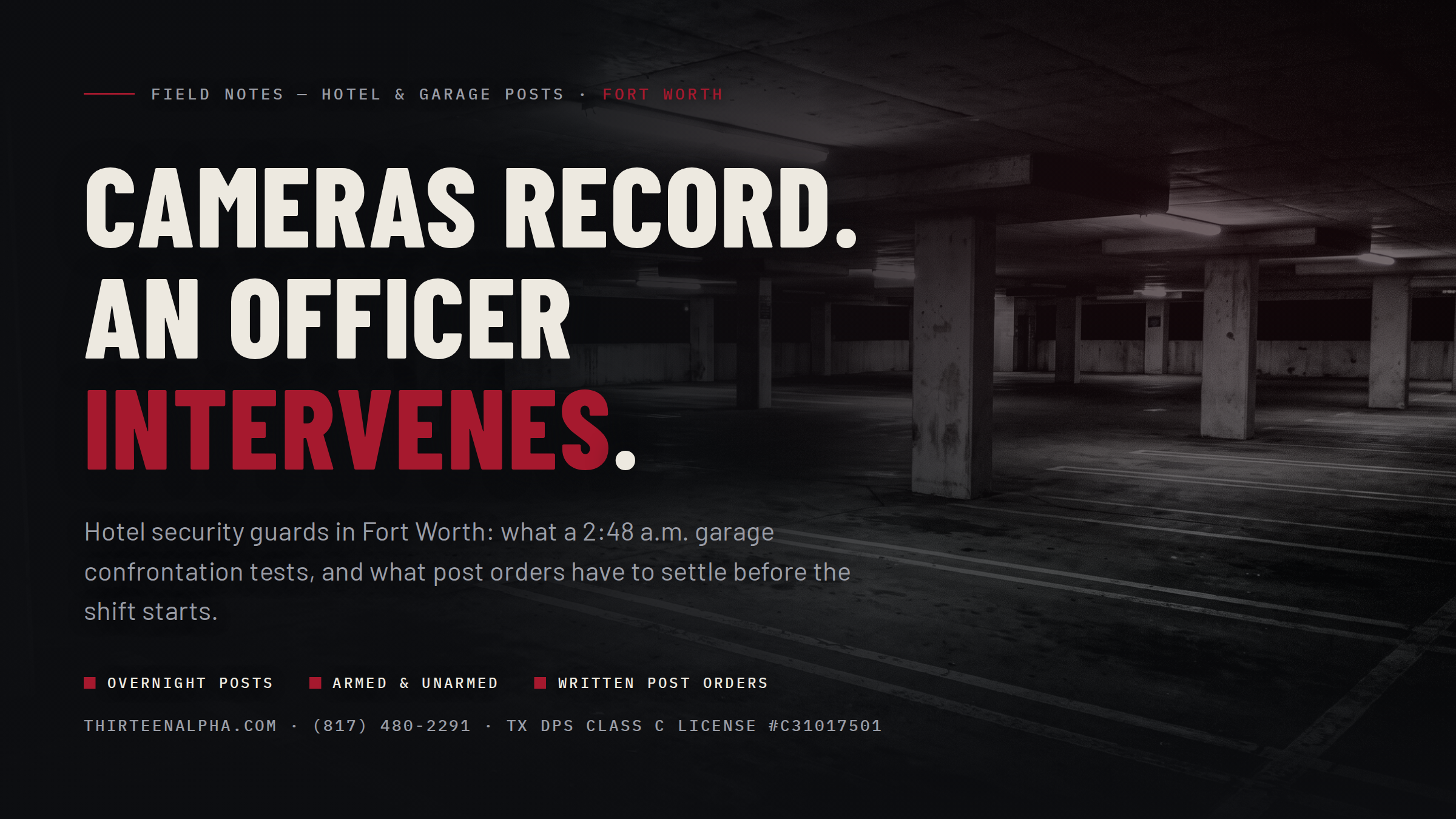 Hotel Security Guards in Fort Worth: The 2:48 A.M. Problem